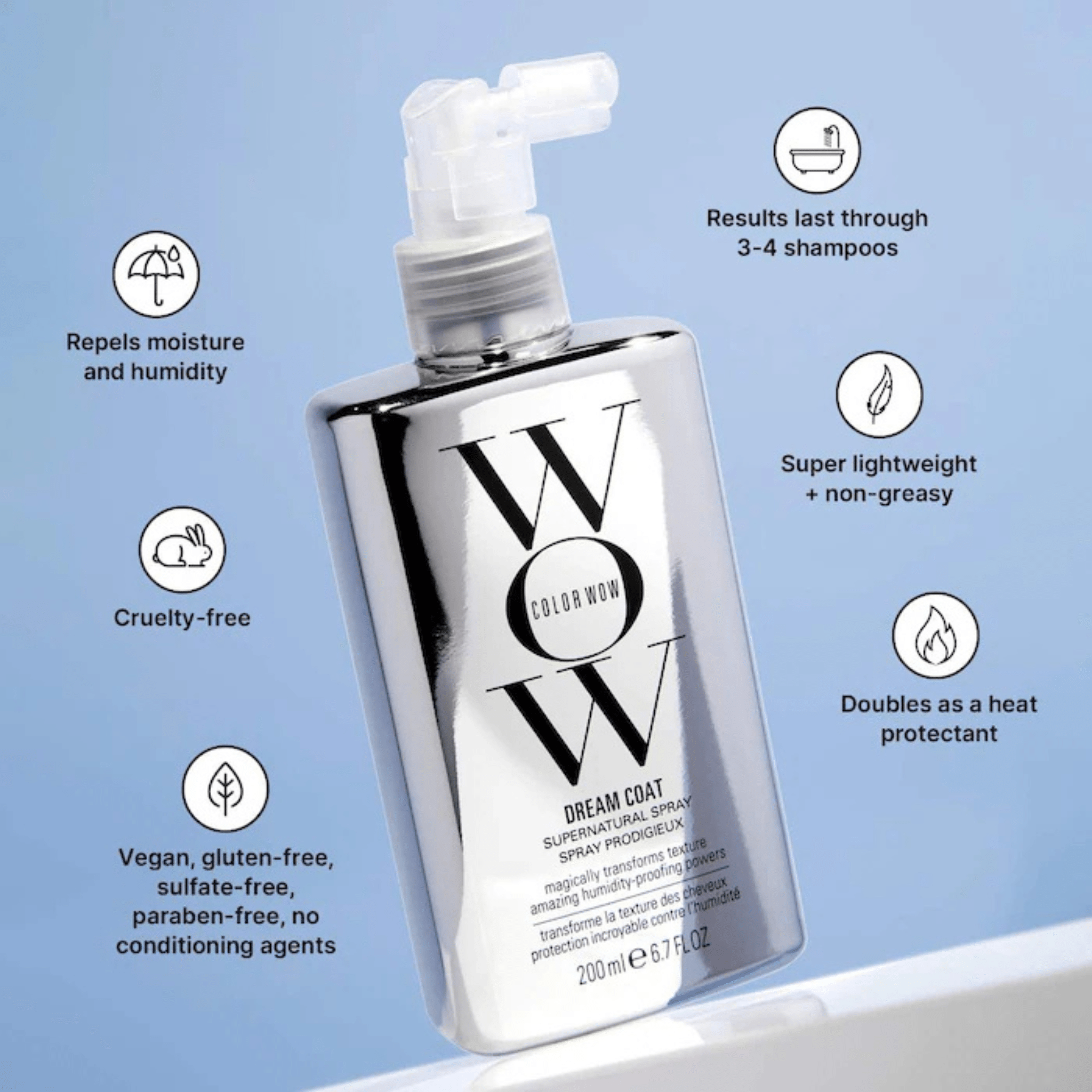 Color Wow. Spray Anti - Humidité Dreamcoat - 200 ml - Concept C. Shop