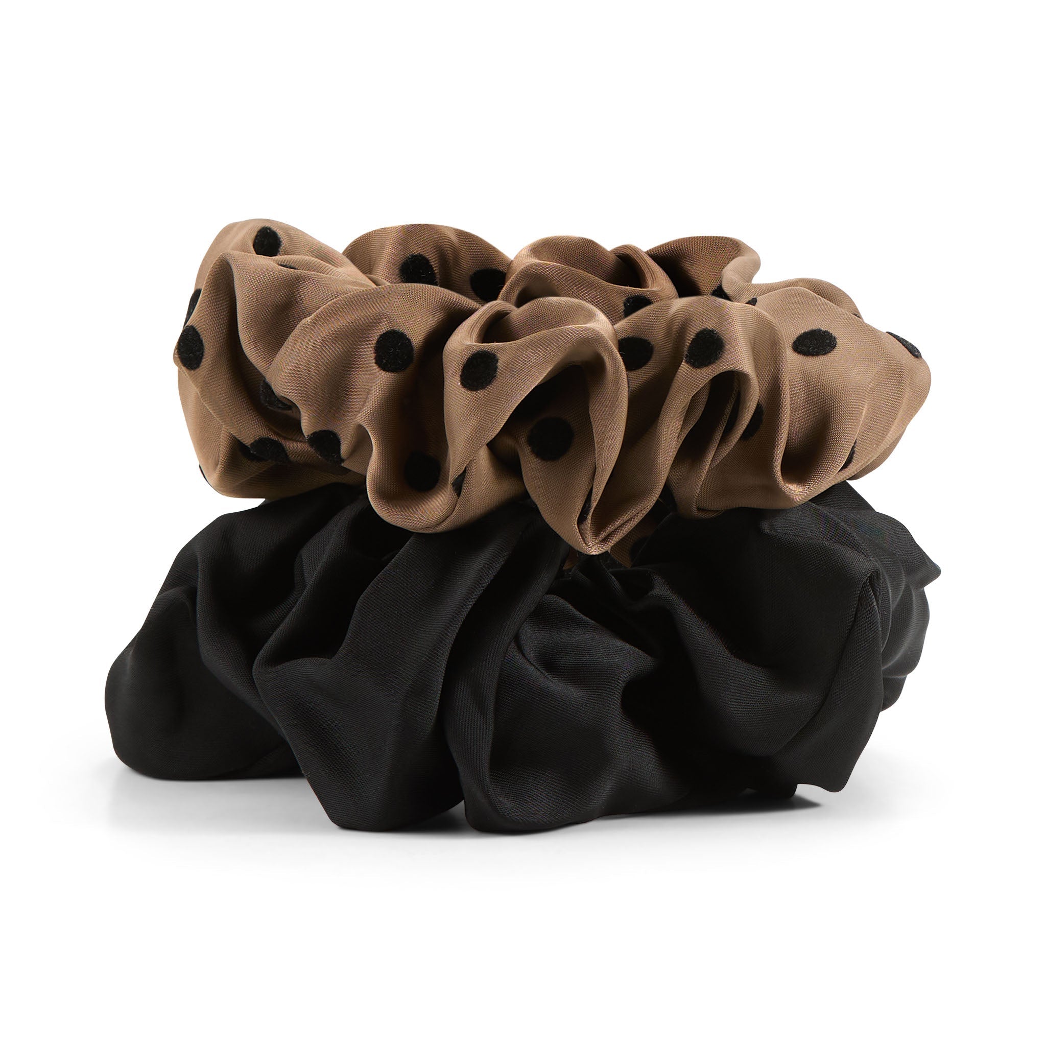 Concept C. Duo Chouchou En Polyester - À Pois Brun - Concept C. Shop