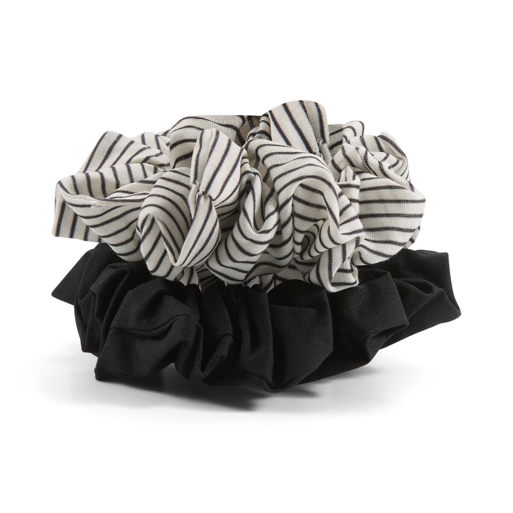 Concept C. Duo Mini Chouchou en Polyester - Ligné et Noir - Concept C. Shop