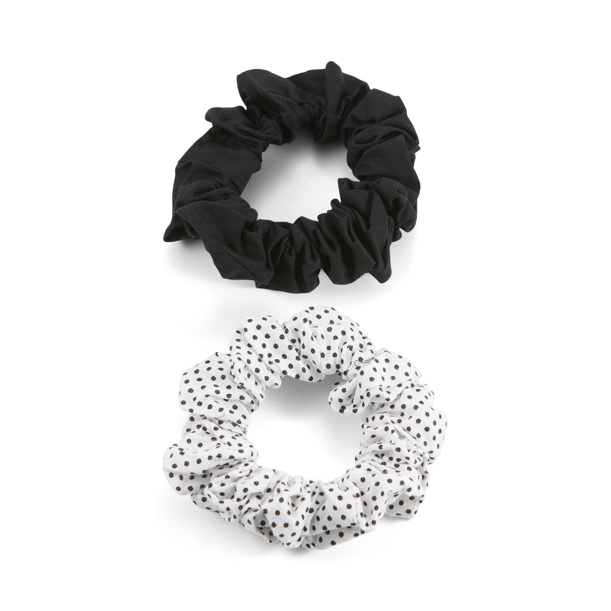 Concept C. Duo Mini Chouchou En Polyester - Petits Pois Blanc - Concept C. Shop