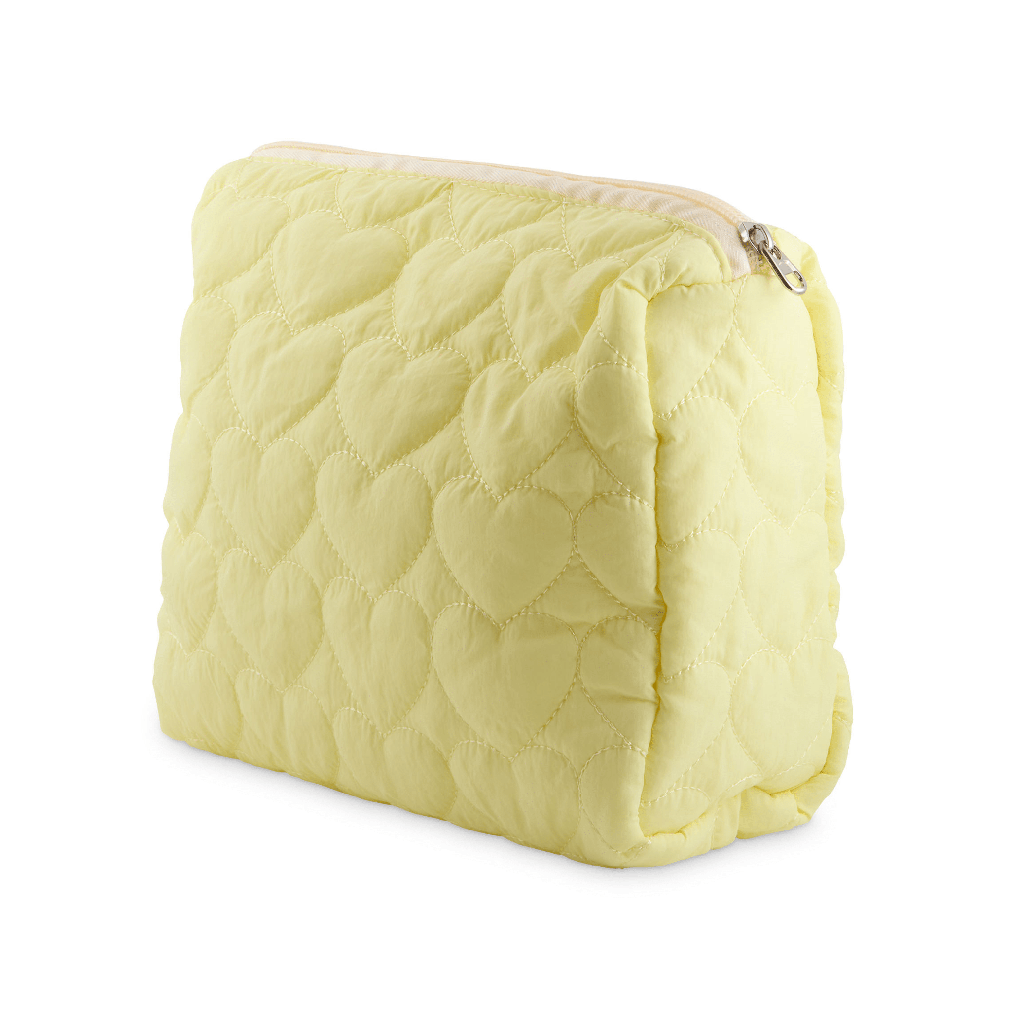Concept C. Trousse Cosmétique Matelassée en Coeur - Jaune - Concept C. Shop