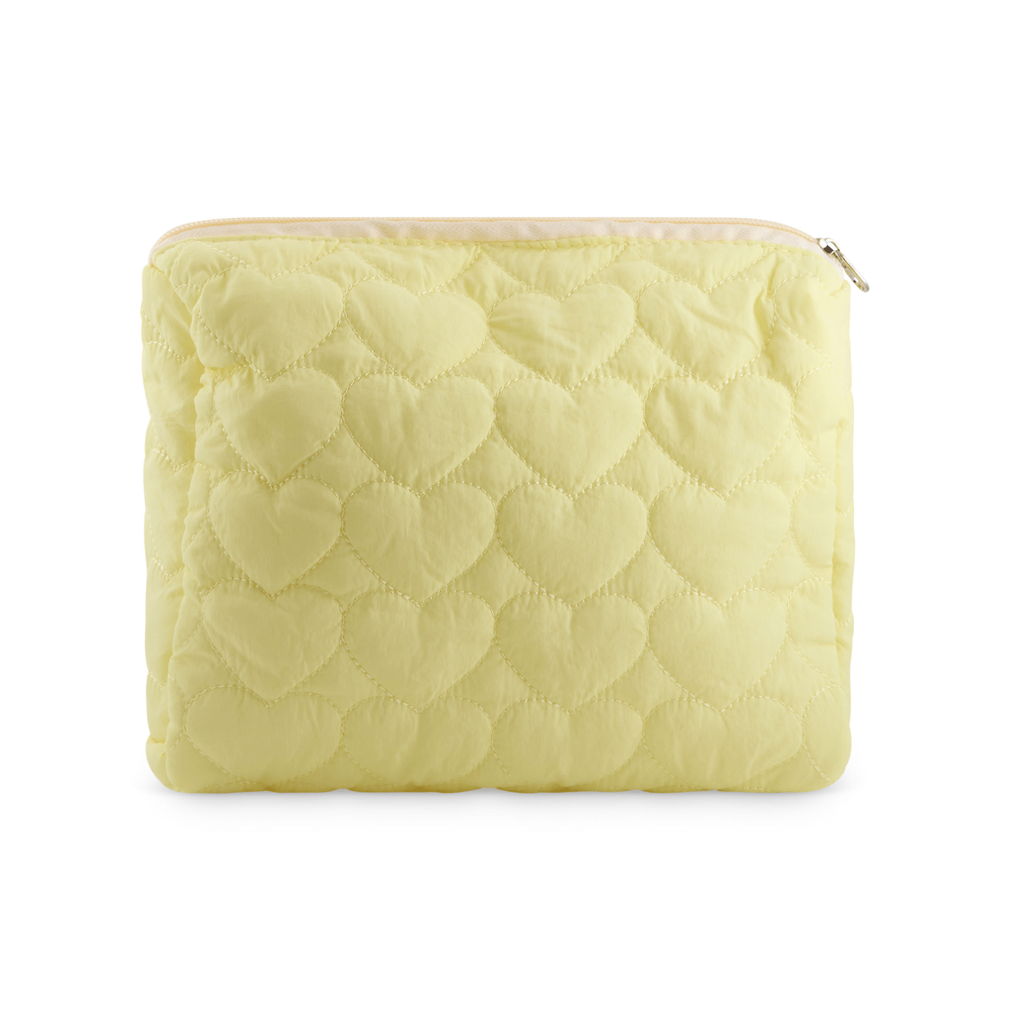 Concept C. Trousse Cosmétique Matelassée en Coeur - Jaune - Concept C. Shop