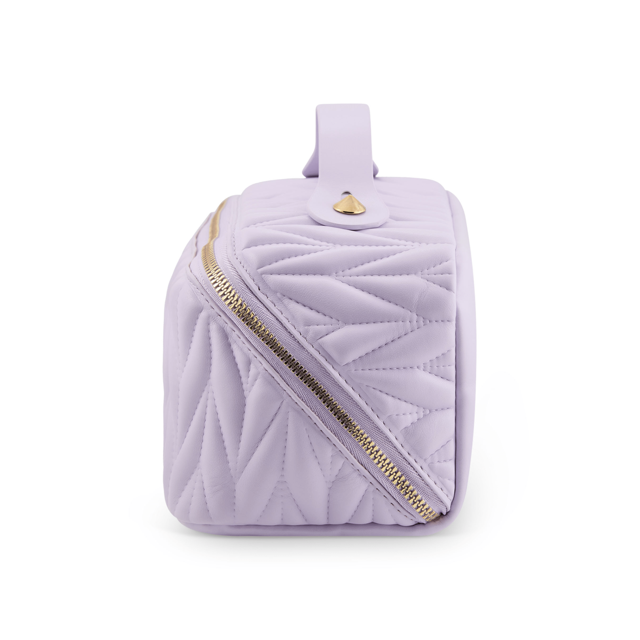 Concept C. Trousse Cosmétique Matelassée en Cuir Vegan - Lilas - Concept C. Shop