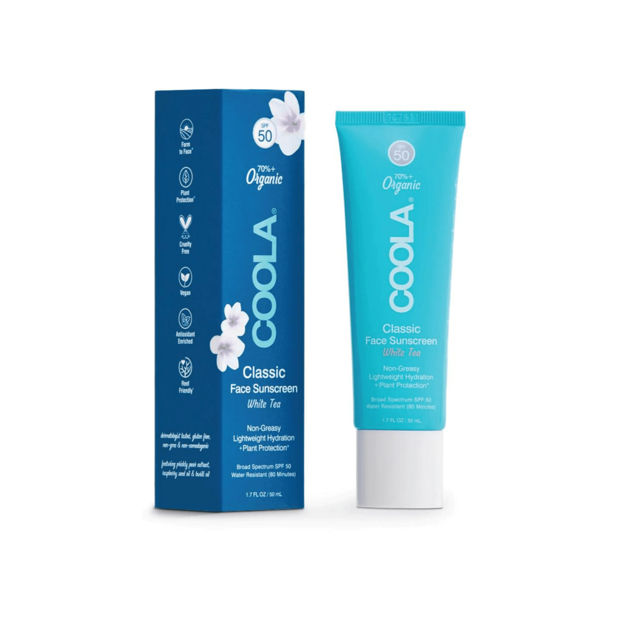Coola. Crème Solaire pour le Visage Thé Blanc FPS 50 - 50 ml - Concept C. Shop
