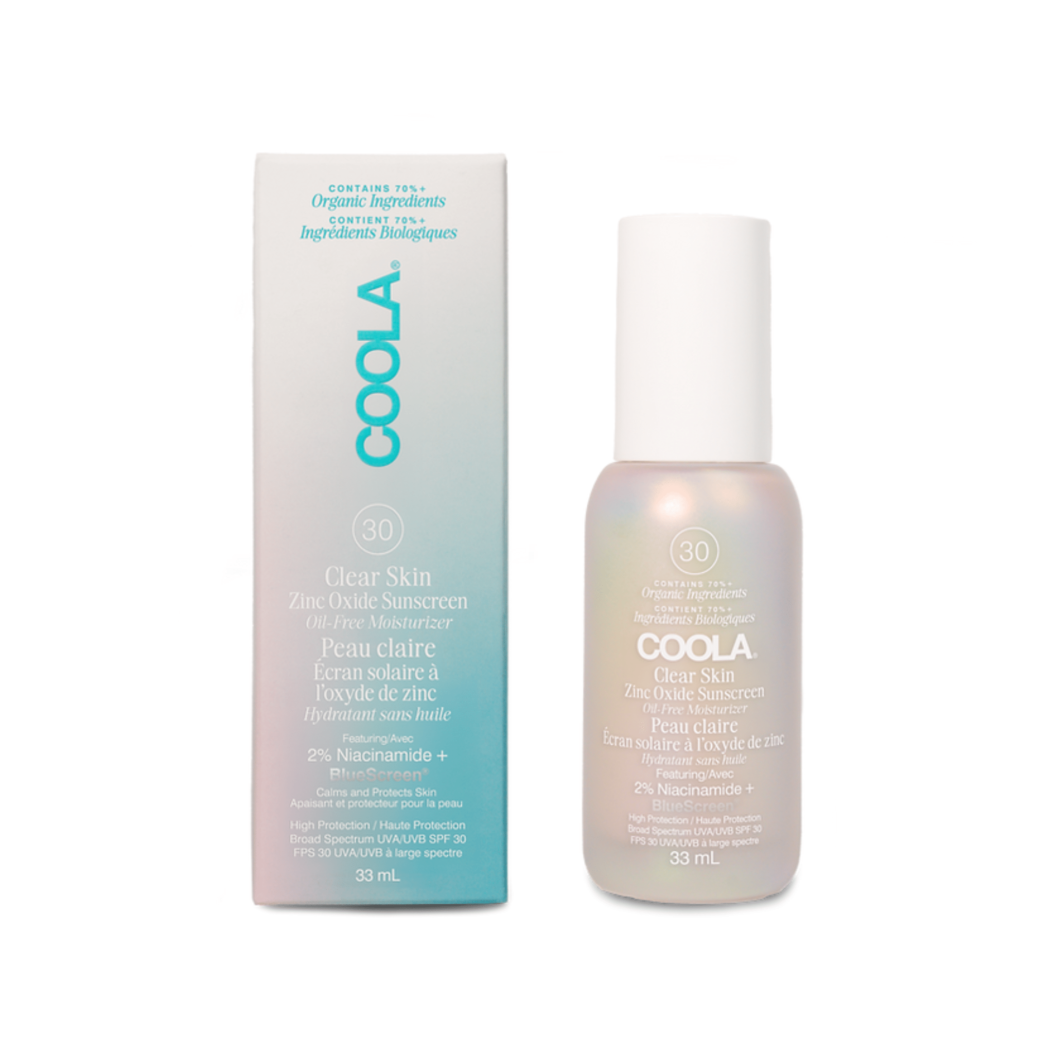 Coola. Écran Solaire à L'Oxyde de Zinc FPS 30 - Peaux Claires - 33 ml - Concept C. Shop