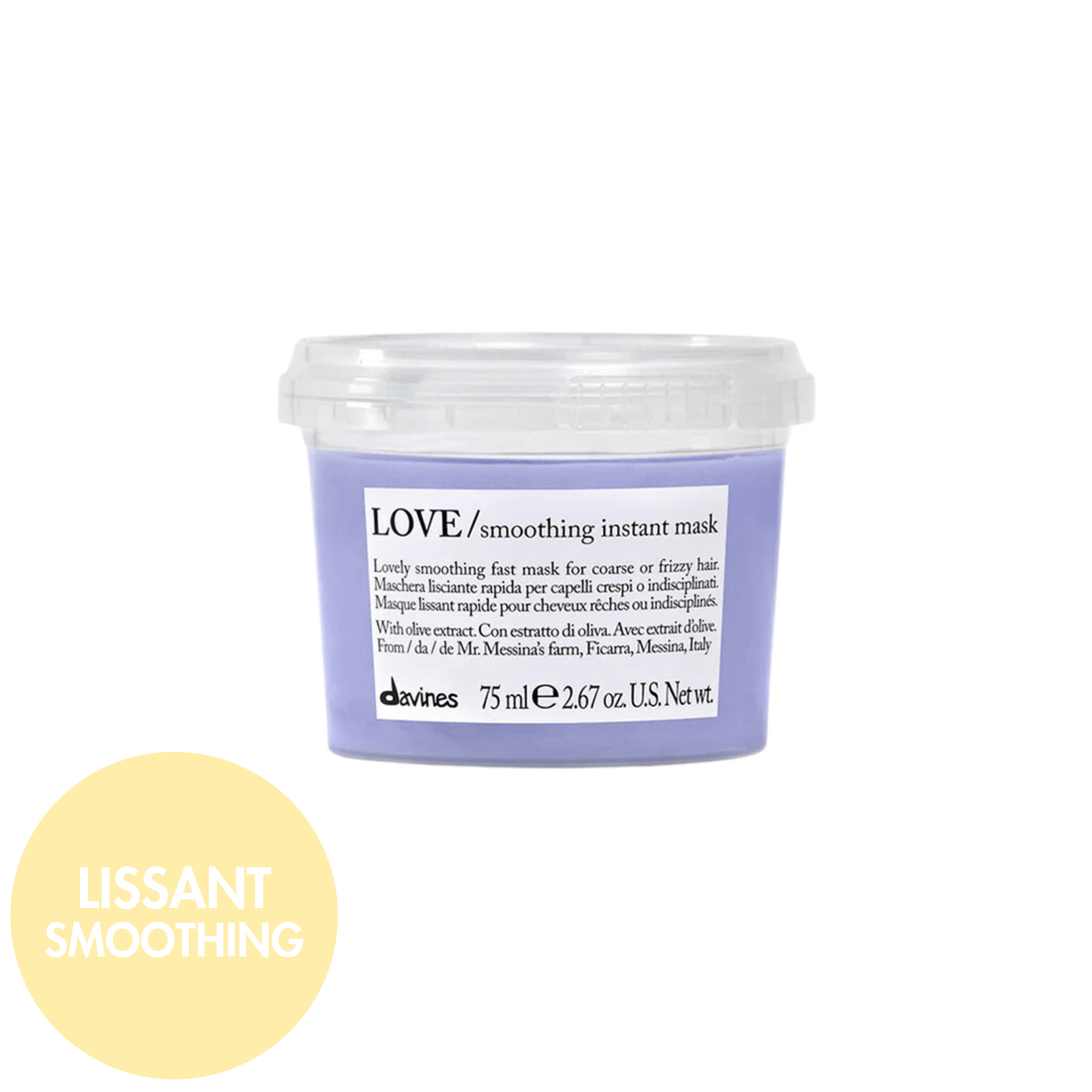 Davines. Masque Lissant à Action Rapide LOVE Smoothing - 75 ml - Concept C. Shop