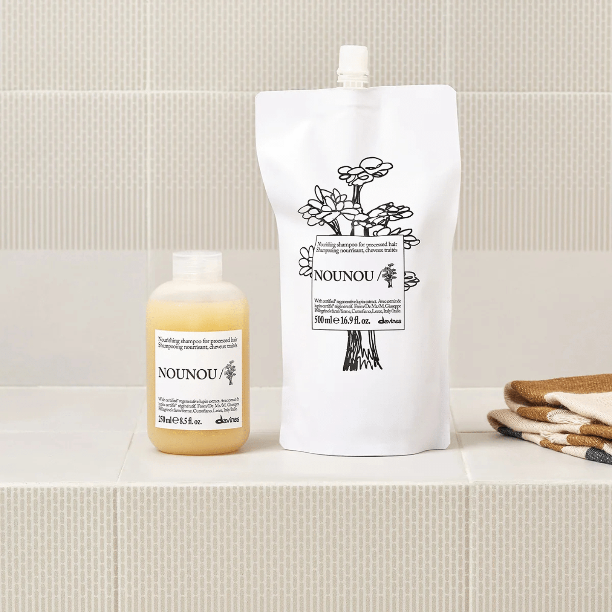 Davines. Shampoing Nourrissant Cheveux Traités NOUNOU (Éco-Recharge) - 500 ml - Concept C. Shop