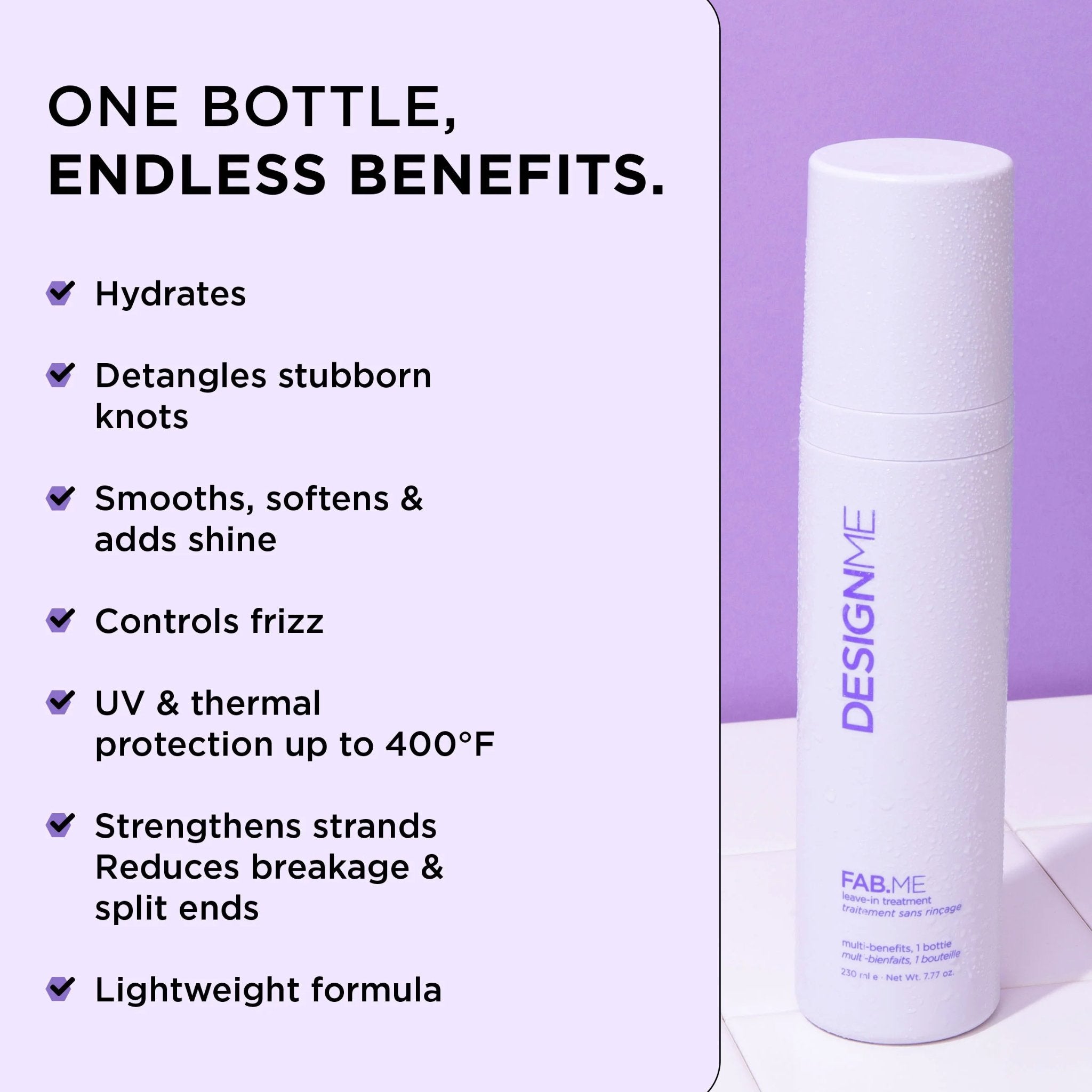 Design Me. Traitement Multi - Bienfaits Sans Rinçage Fab.Me - 230 ml - Concept C. Shop