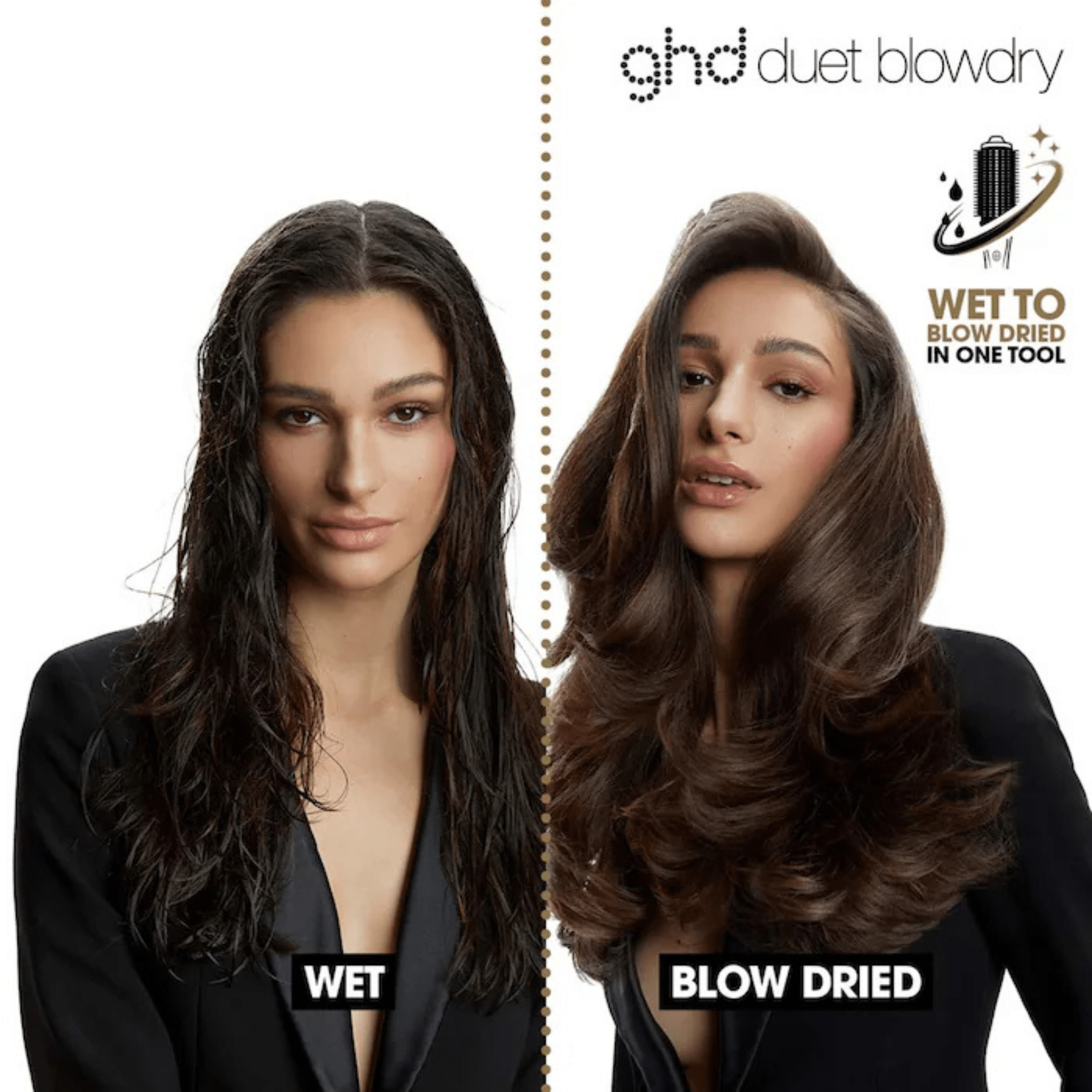 GHD. Brosse - Séchoir 2 - En - 1 Duet Blowdry - Noir - Concept C. Shop
