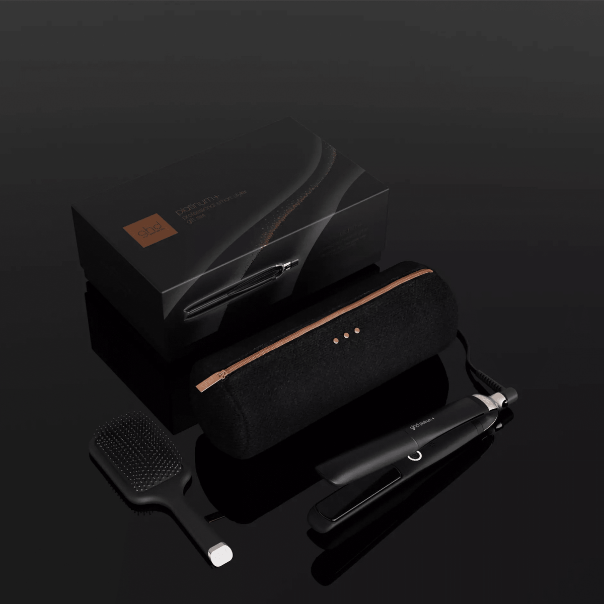GHD. Coffret Des Fêtes Fer Plat Platinum + Noir - 1 Po - Concept C. Shop