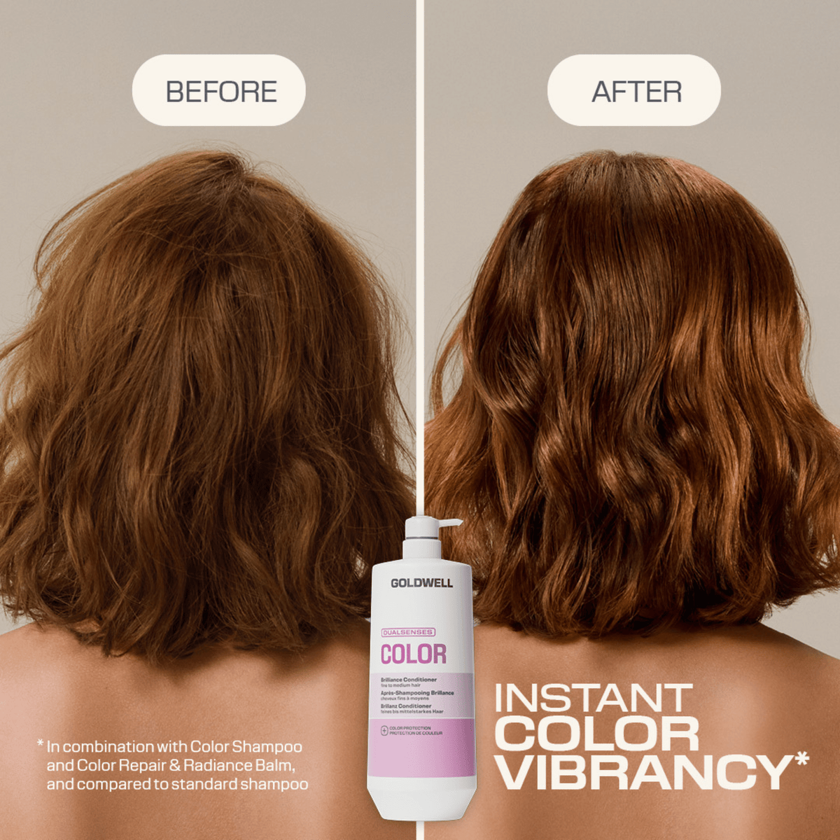 Goldwell. Revitalisant Brillance Cheveux Fins À Moyens Color - 1000 ml - Concept C. Shop