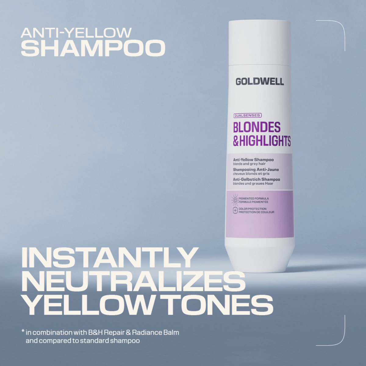 Goldwell. Shampoing Anti-Jaune Blondes & Highlights - 300 ml - Concept C. Shop