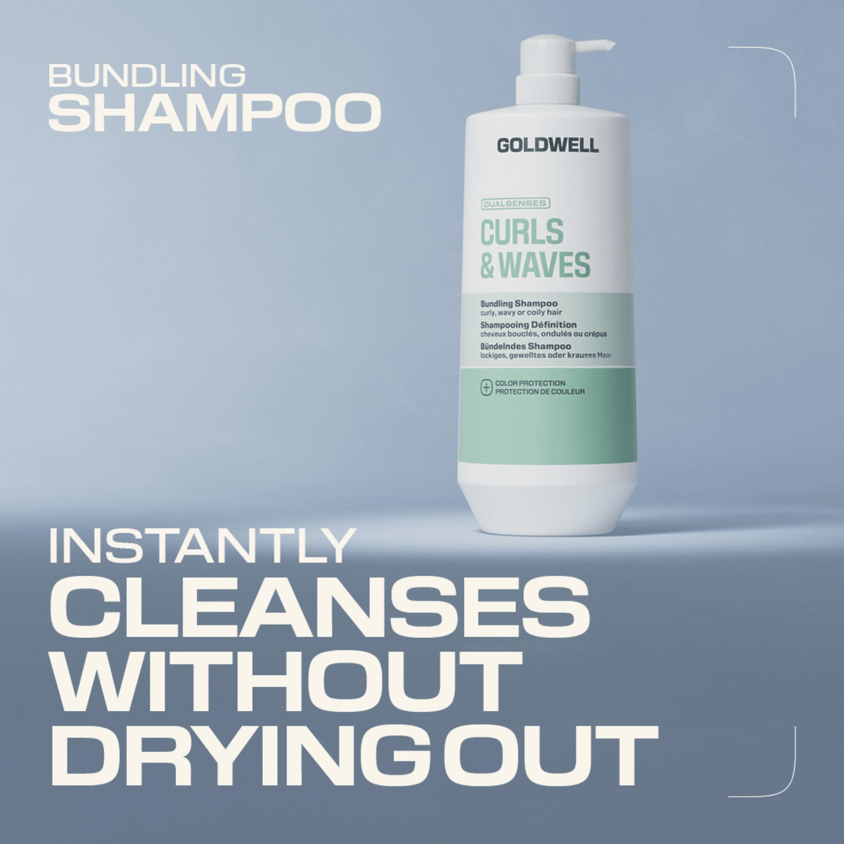 Goldwell. Shampoing Définition Cheveux Bouclés Et Ondulés Curls & Waves - 1000 ml - Concept C. Shop