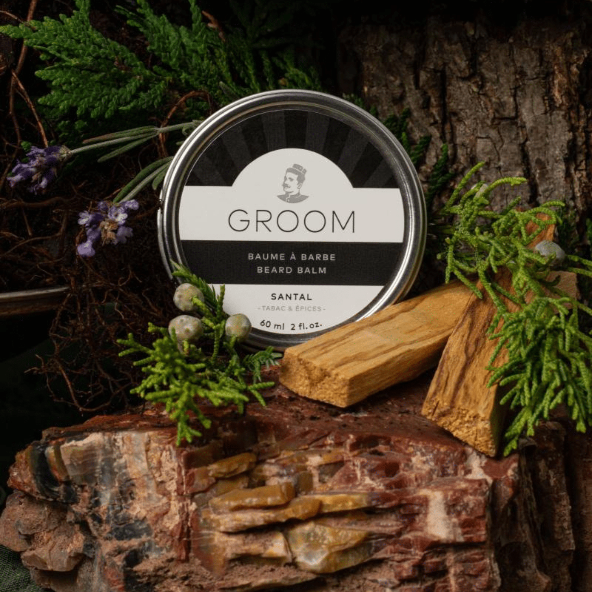 Groom. Baume à Barbe Santal - Tabac & Épices - 60 ml - Concept C. Shop