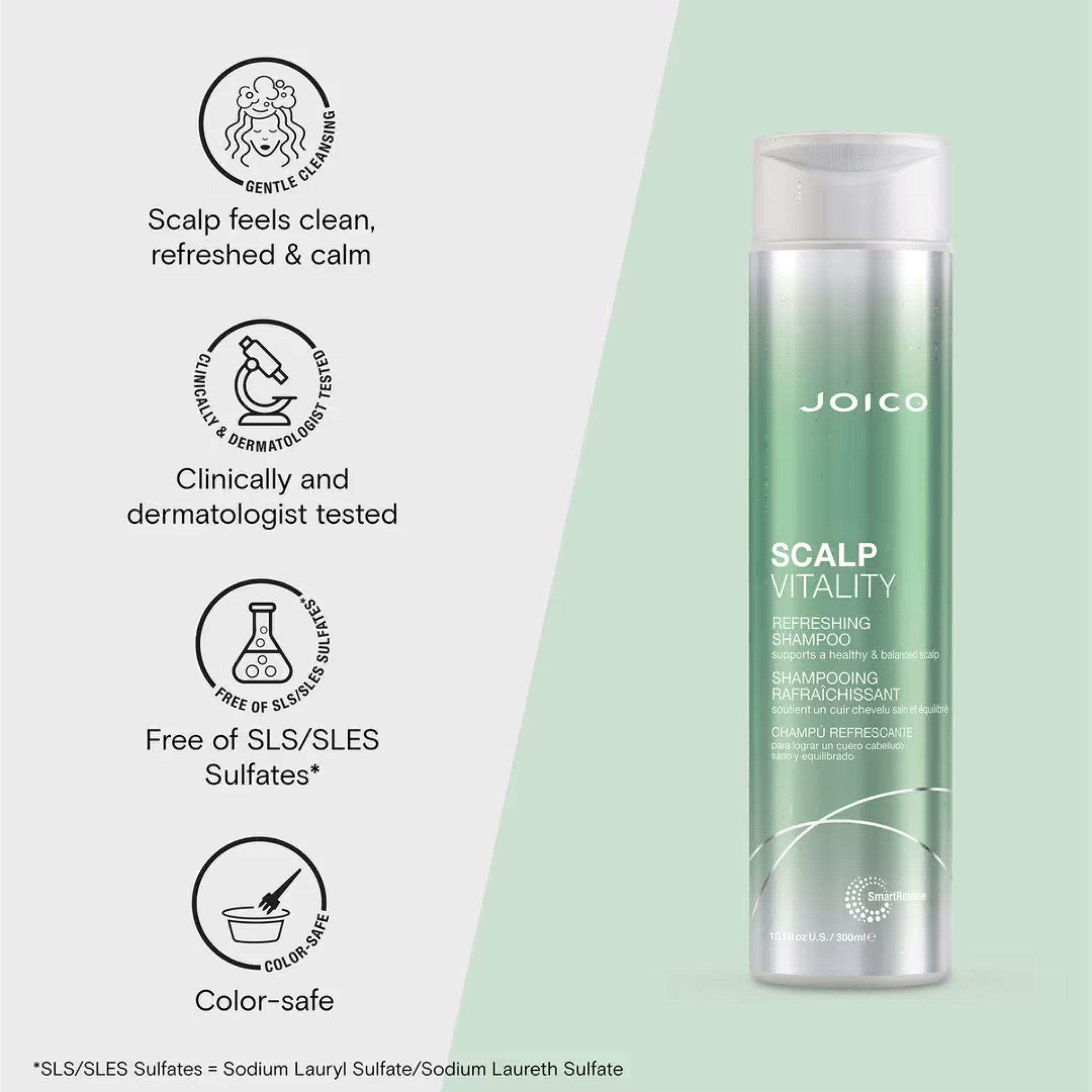 Joico. Shampoing Rafraîchissant Scalp Vitality - 300 ml - Concept C. Shop