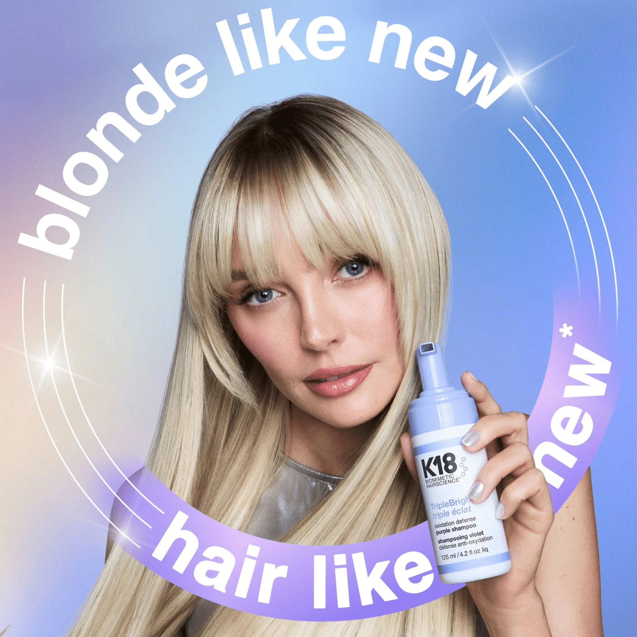 K18. Shampoing Violet Défense Anti - Oxydation Triple Éclat - 125 ml - Concept C. Shop