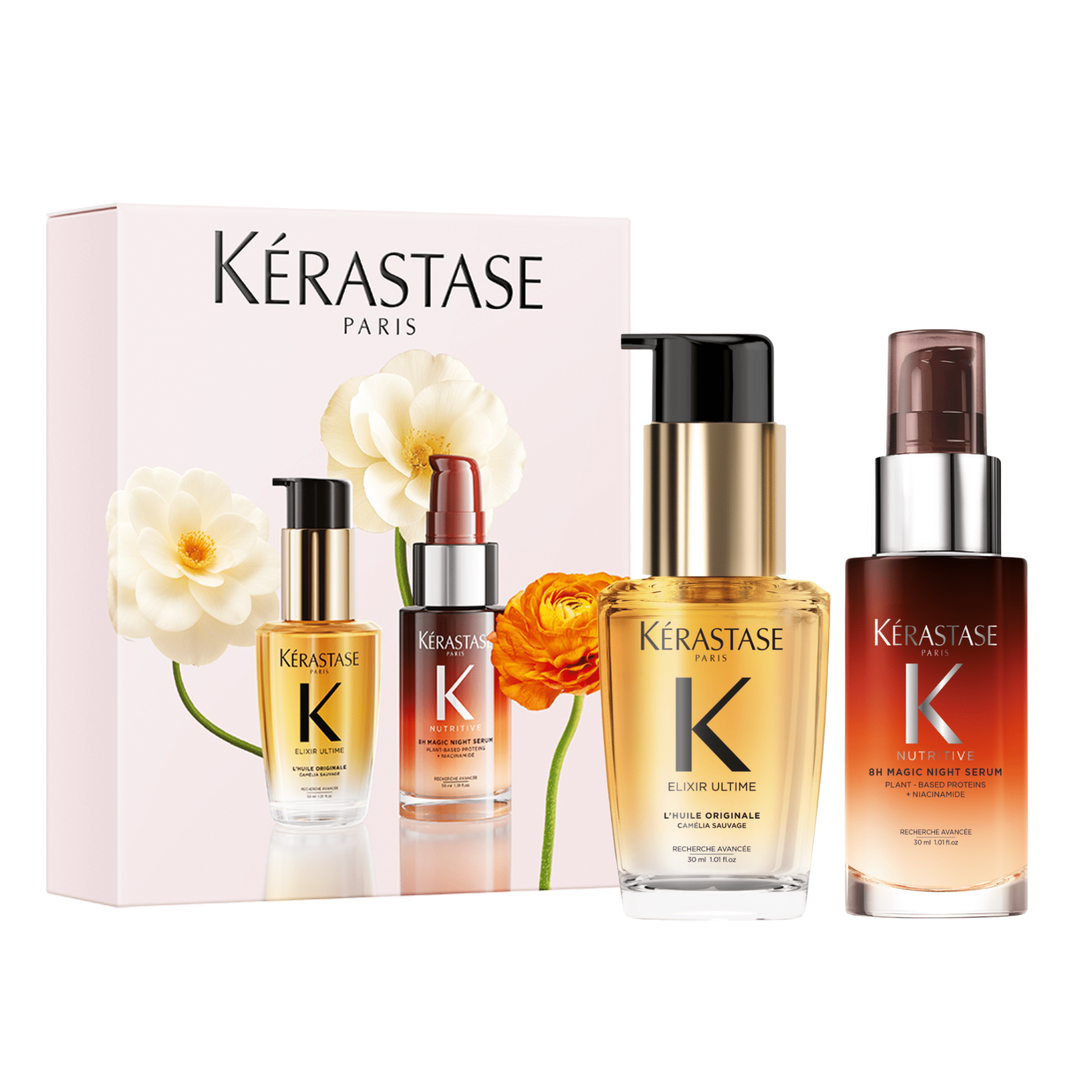 Kérastase. Coffret Du Printemps - Duo Elixir Ultime et Nuit 8H Magic - 30 ml - Concept C. Shop