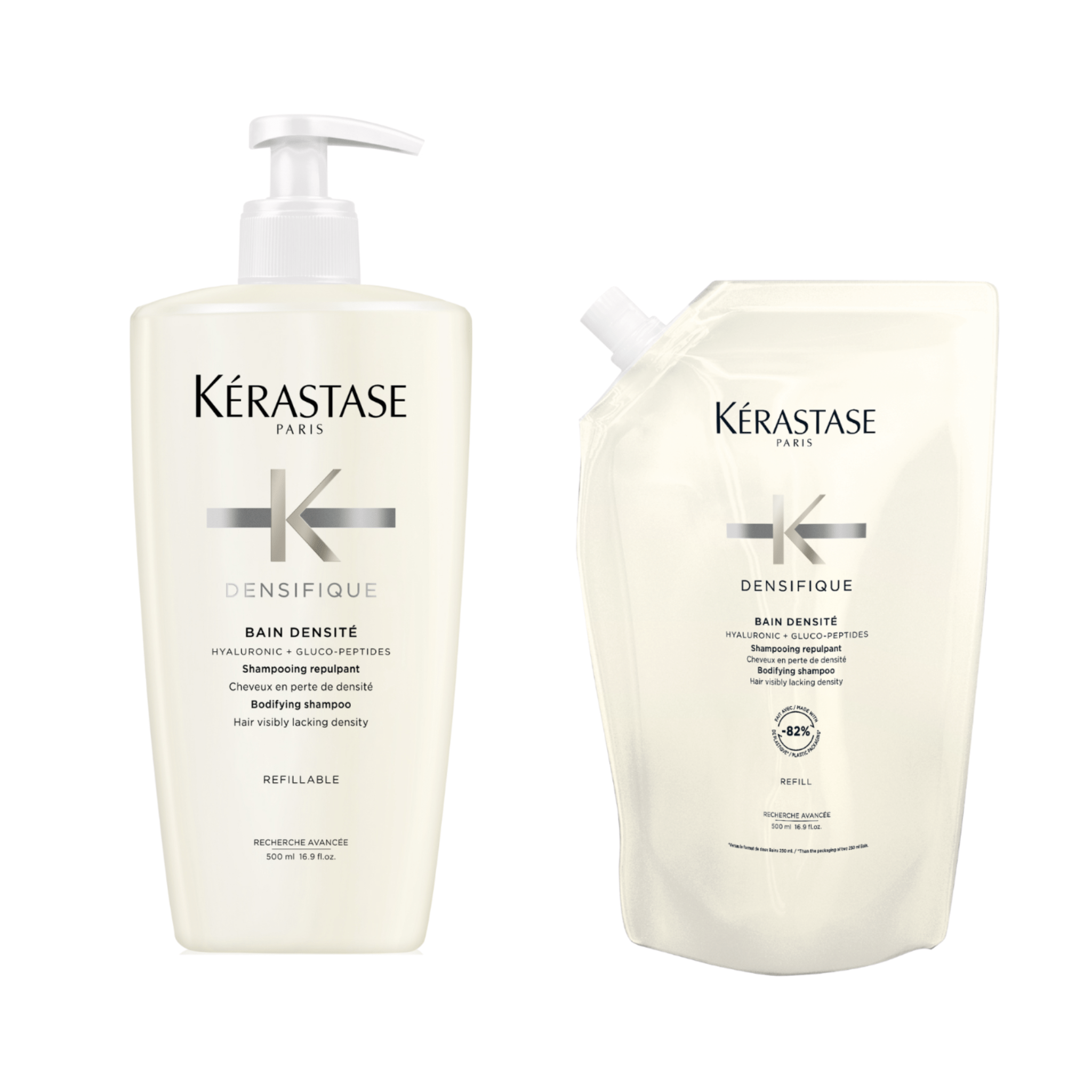 Kérastase. Densifique Bain Densité - Duo Recharge Et Bouteille 500 ml - Concept C. Shop