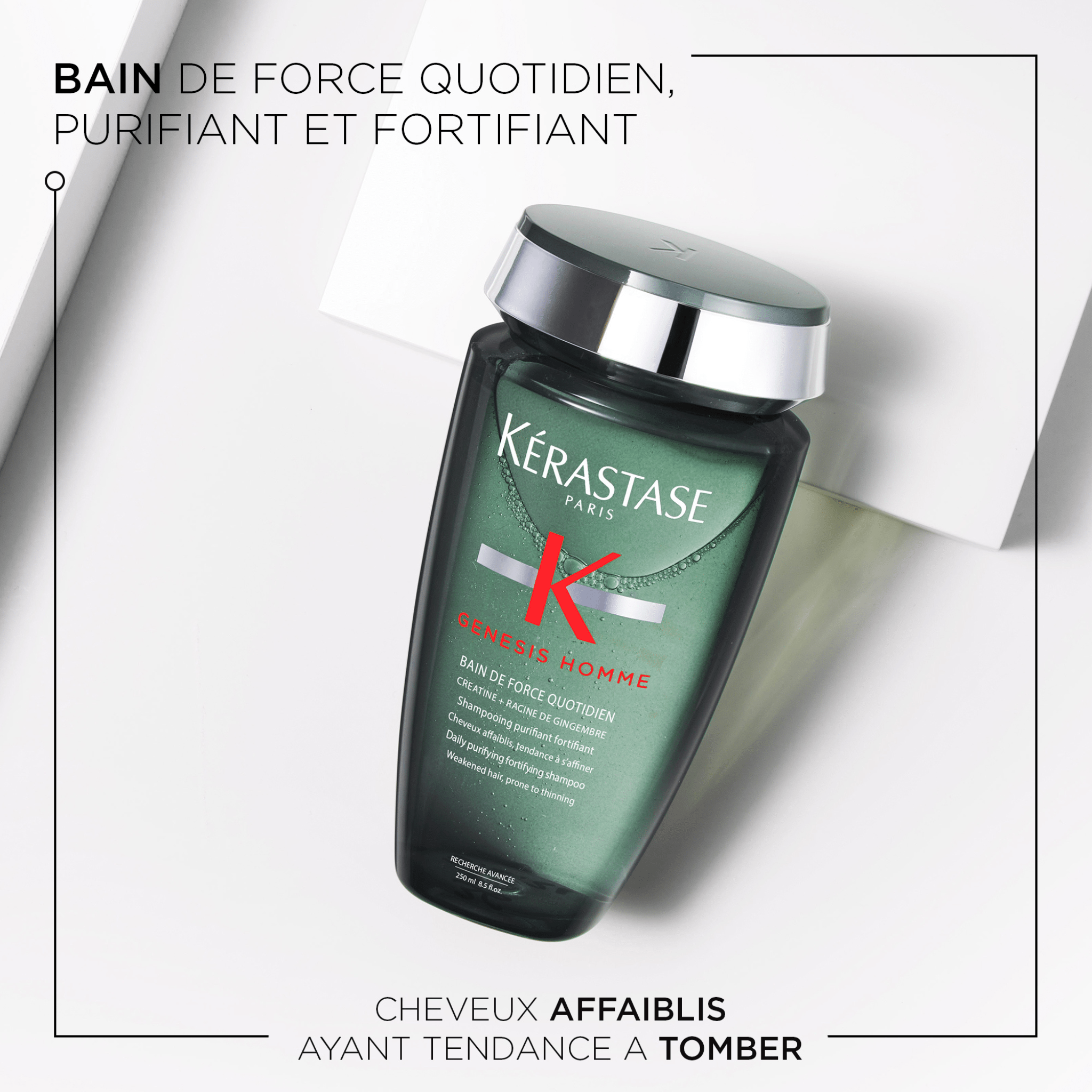 Kérastase. Genesis Homme Shampoing Bain de Force Quotidien - 250 ml - Concept C. Shop