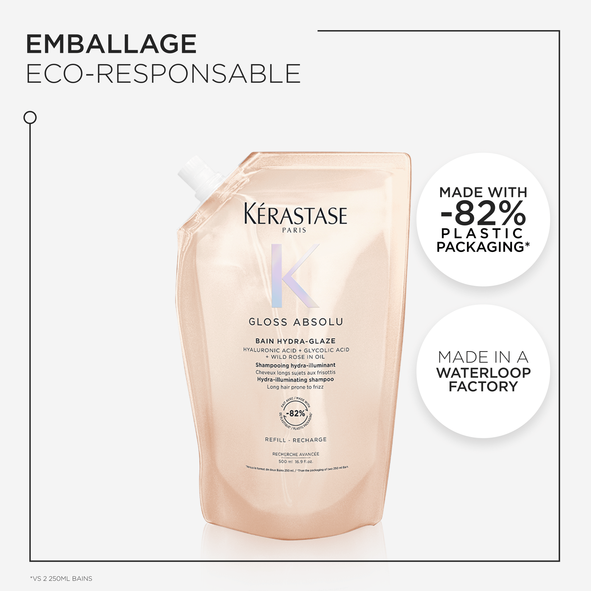 Kérastase. Gloss Absolu Recharge Shampoing Bain Hydra - Glaze - 500 ml - Concept C. Shop