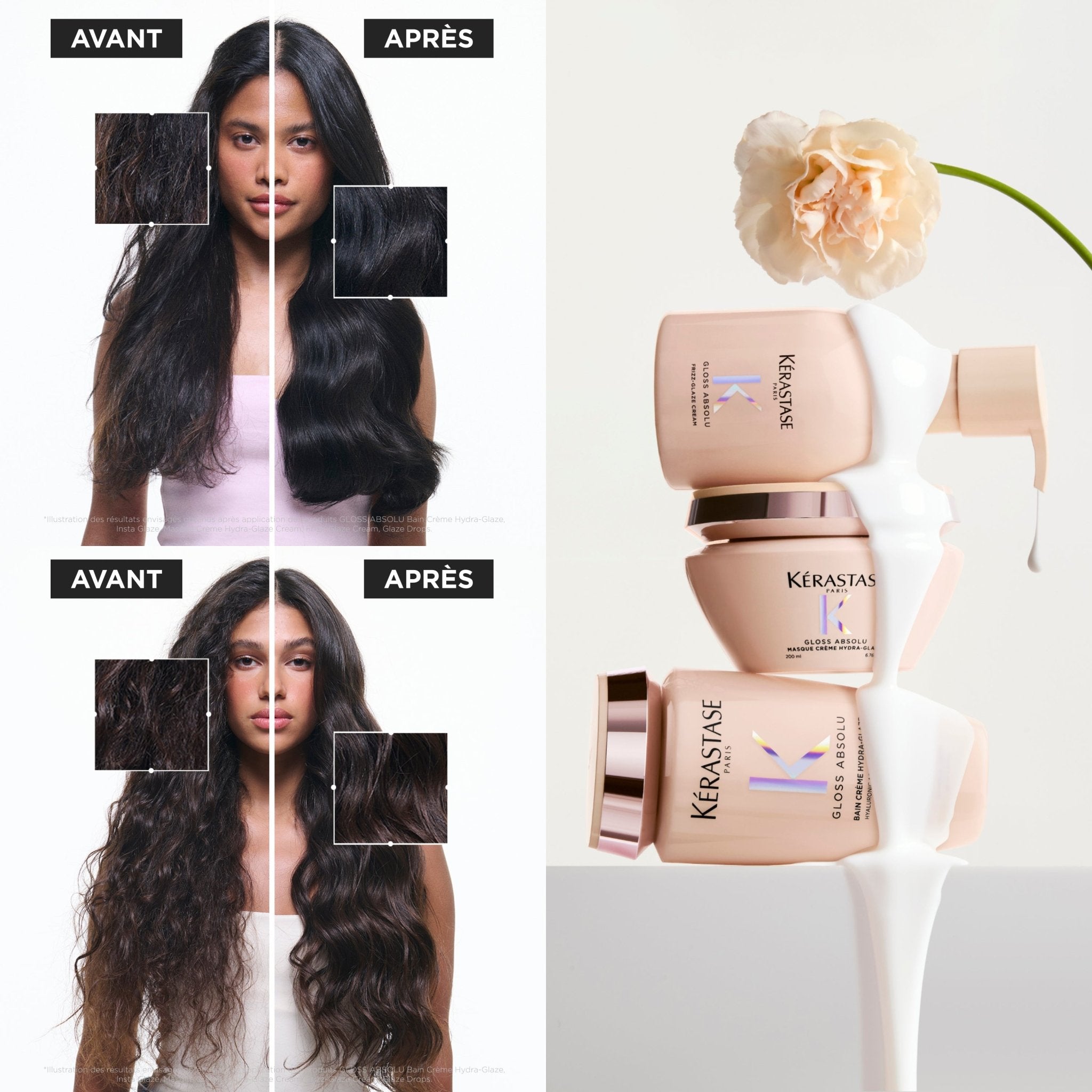 Kérastase. Gloss Absolu Routine Complète pour Cheveux Épais - Huile et Parfum - Concept C. Shop