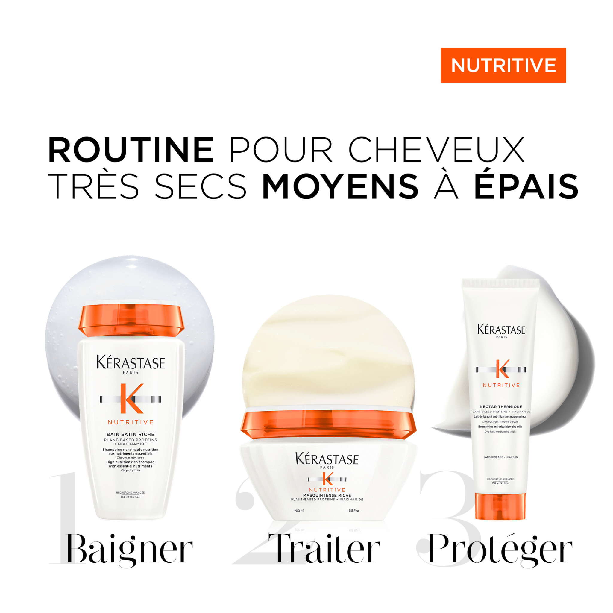 Kérastase. Nutritive Routine Hydratation Intense pour Cheveux Moyens à Épais - Concept C. Shop