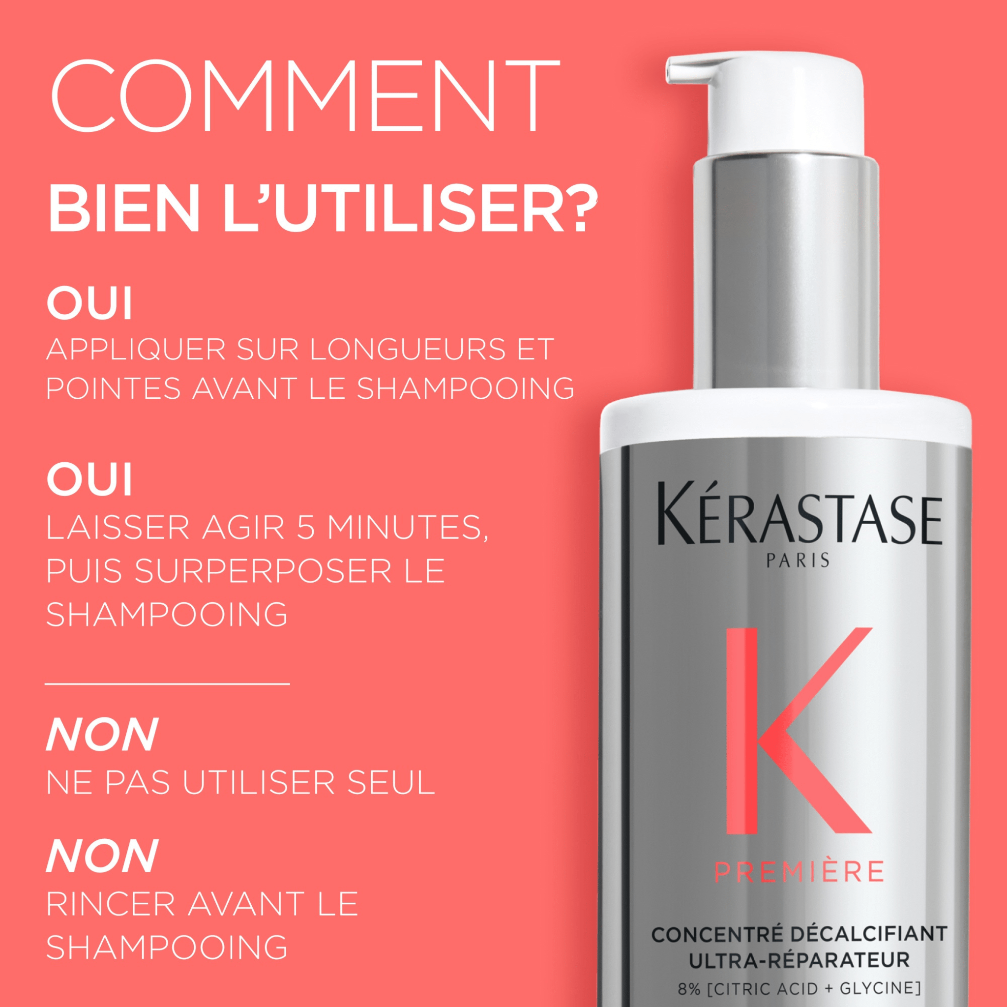 Kérastase. Première Concentré Décalcifiant Ultra - Réparateur - 45 ml - Concept C. Shop