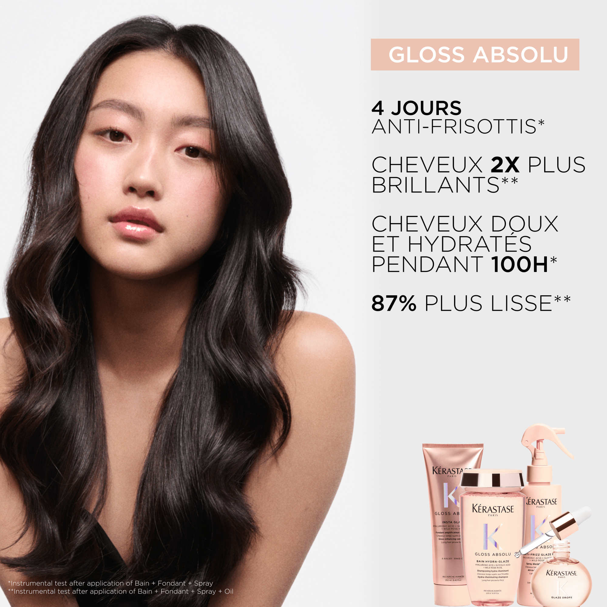 Kérastase. Routine Complète De Voyage Gloss Absolu Et Huile Glaze Drops - Concept C. Shop
