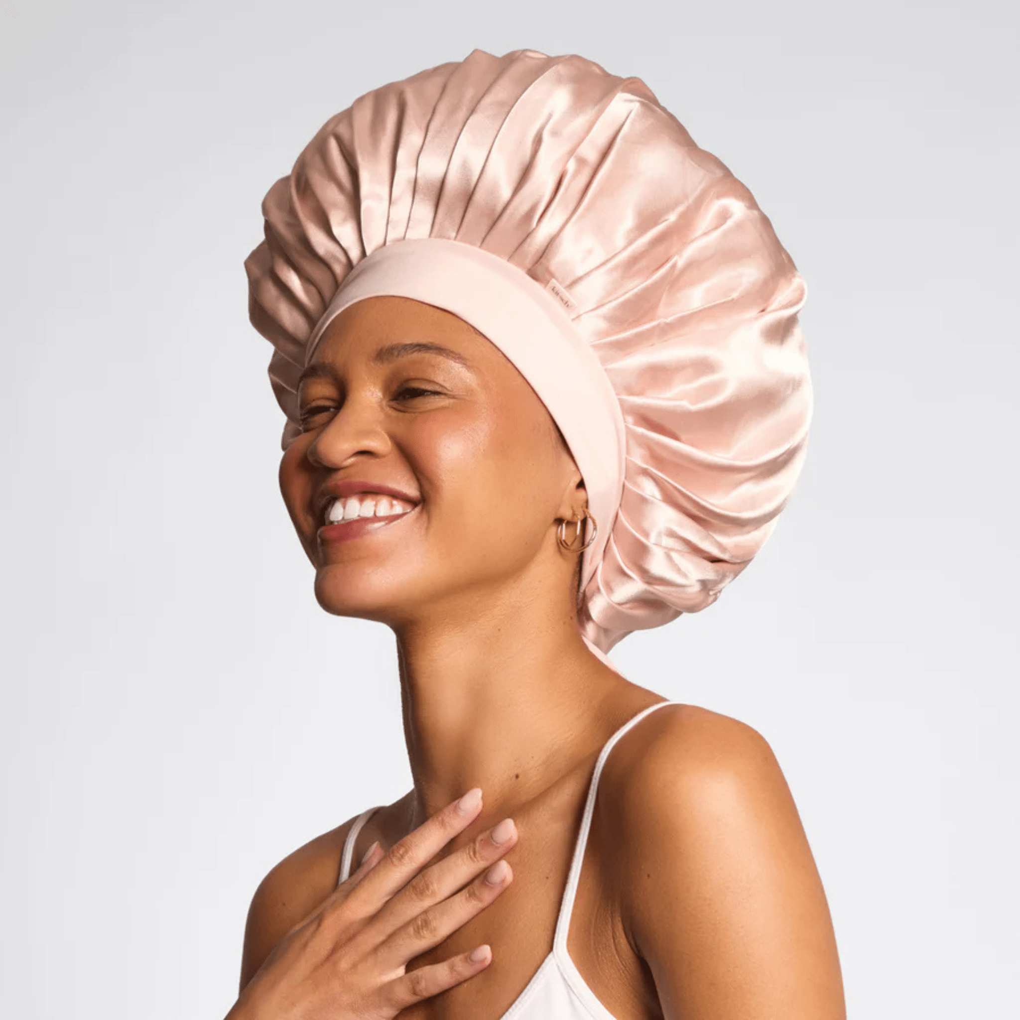 Kitsch. Bonnet De Satin Ajustable XL - Rose - Concept C. Shop