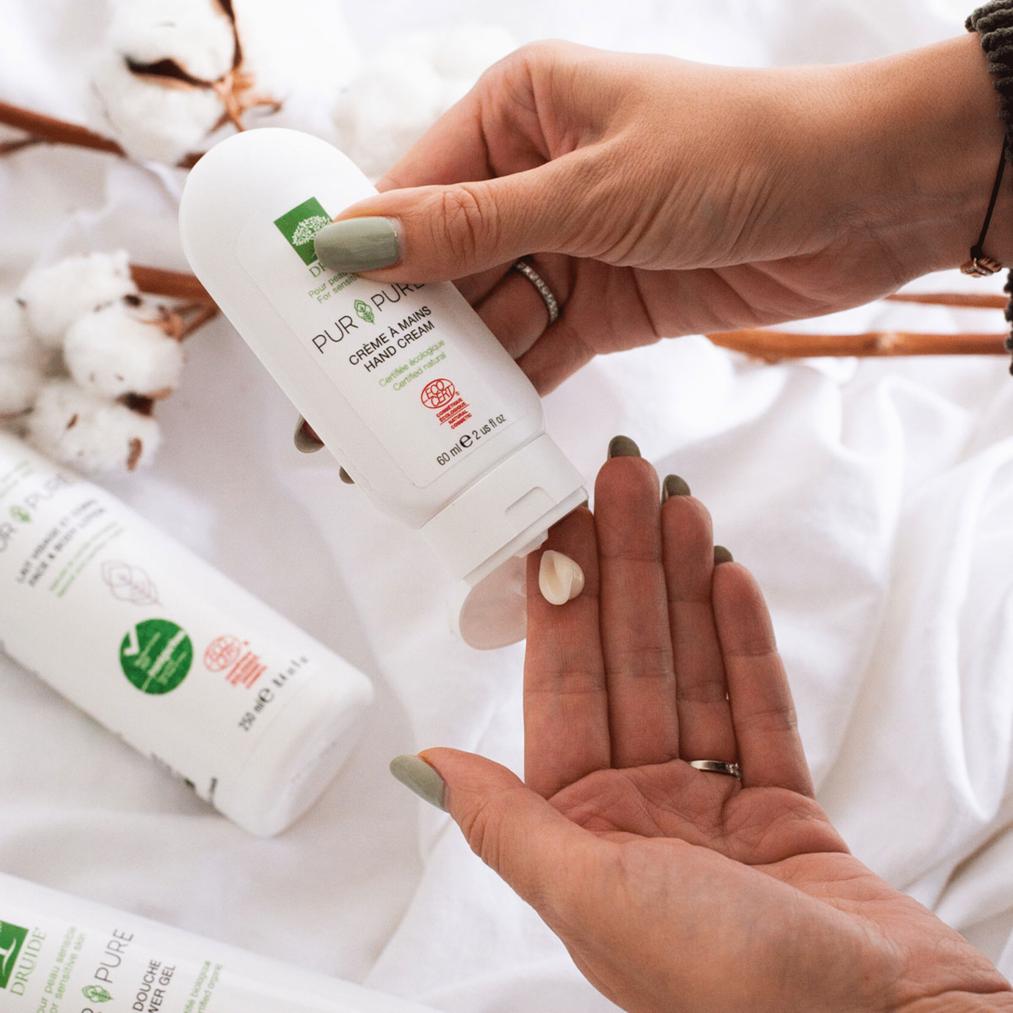 Laboratoires Druide. Crème à Mains pour Peau Sensible Pur&Pure - 60 ml - Concept C. Shop