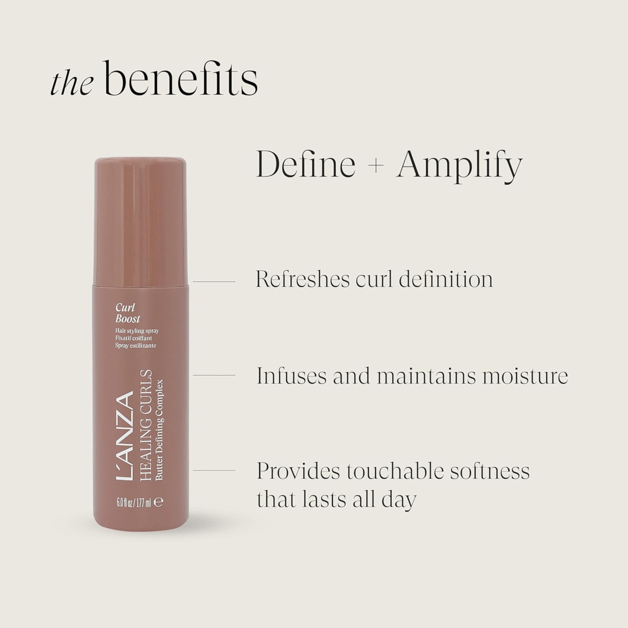L'Anza. Healing Curls Fixatif Coiffant Curl Boost - 177 ml - Concept C. Shop