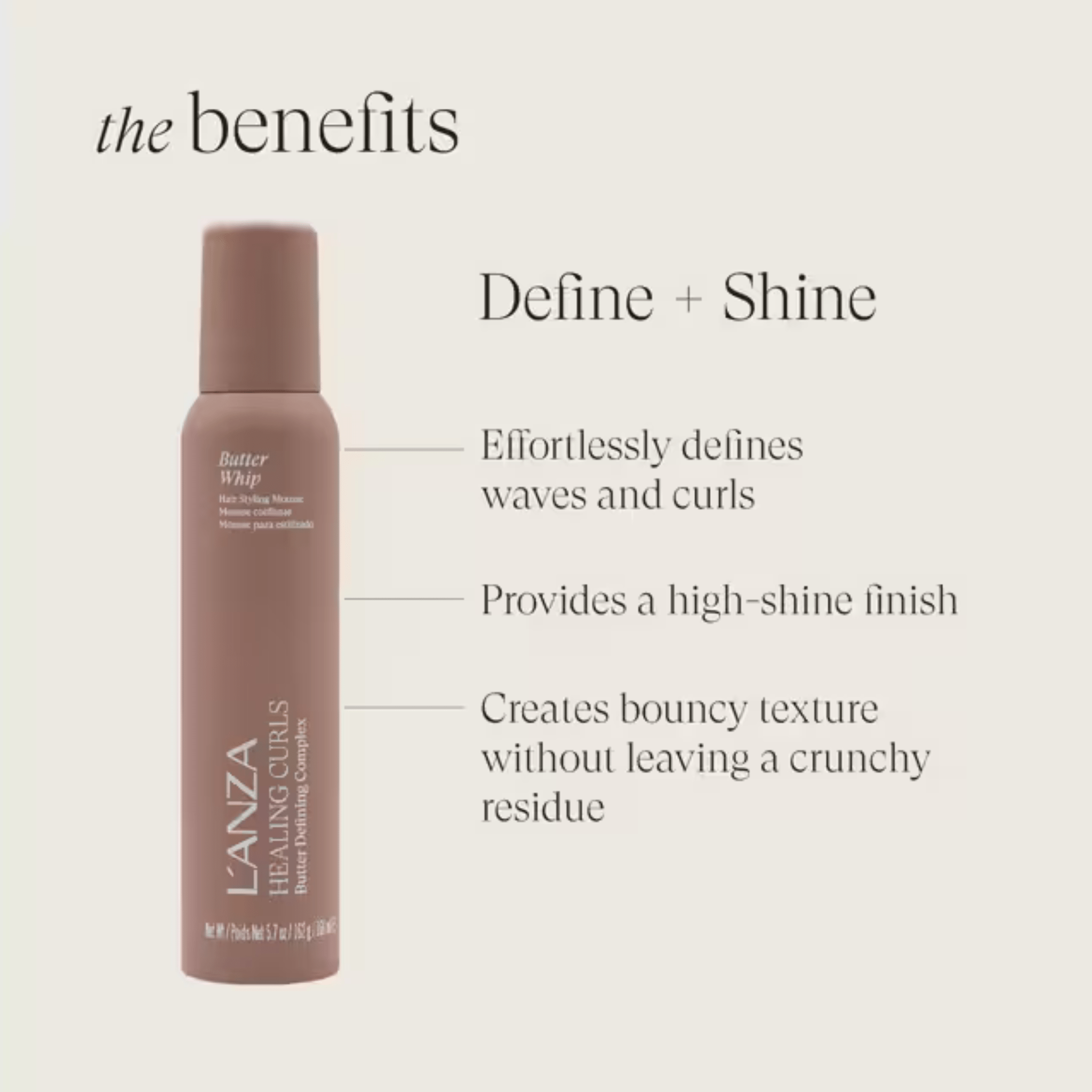 L'Anza. Healing Curls Mousse Coiffante Butter Whip - 168 ml - Concept C. Shop