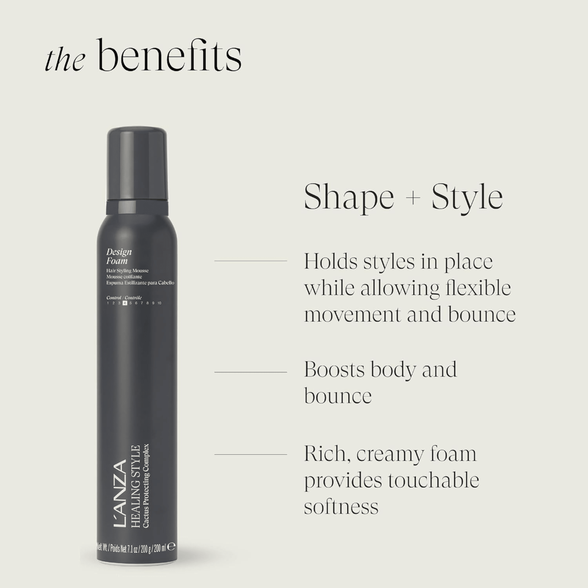 L'Anza. Healing Style Mousse Coiffante Design Foam - 200 ml - Concept C. Shop