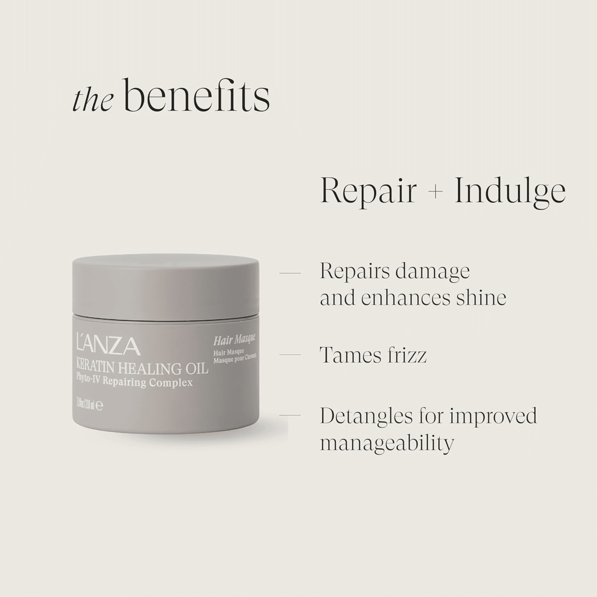 L'Anza. Keratin Healing Oil Masque Pour Cheveux - 210 ml - Concept C. Shop