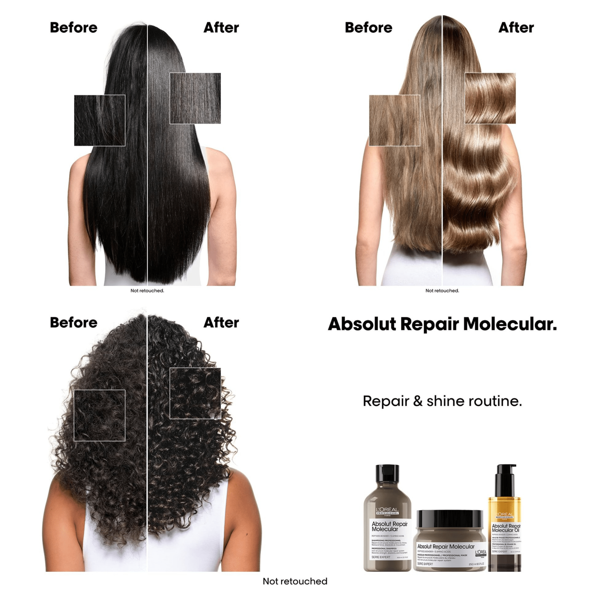 L'Oréal. Série Expert Huile Bi - Phase Absolut Repair Molecular - 90 ml - Concept C. Shop