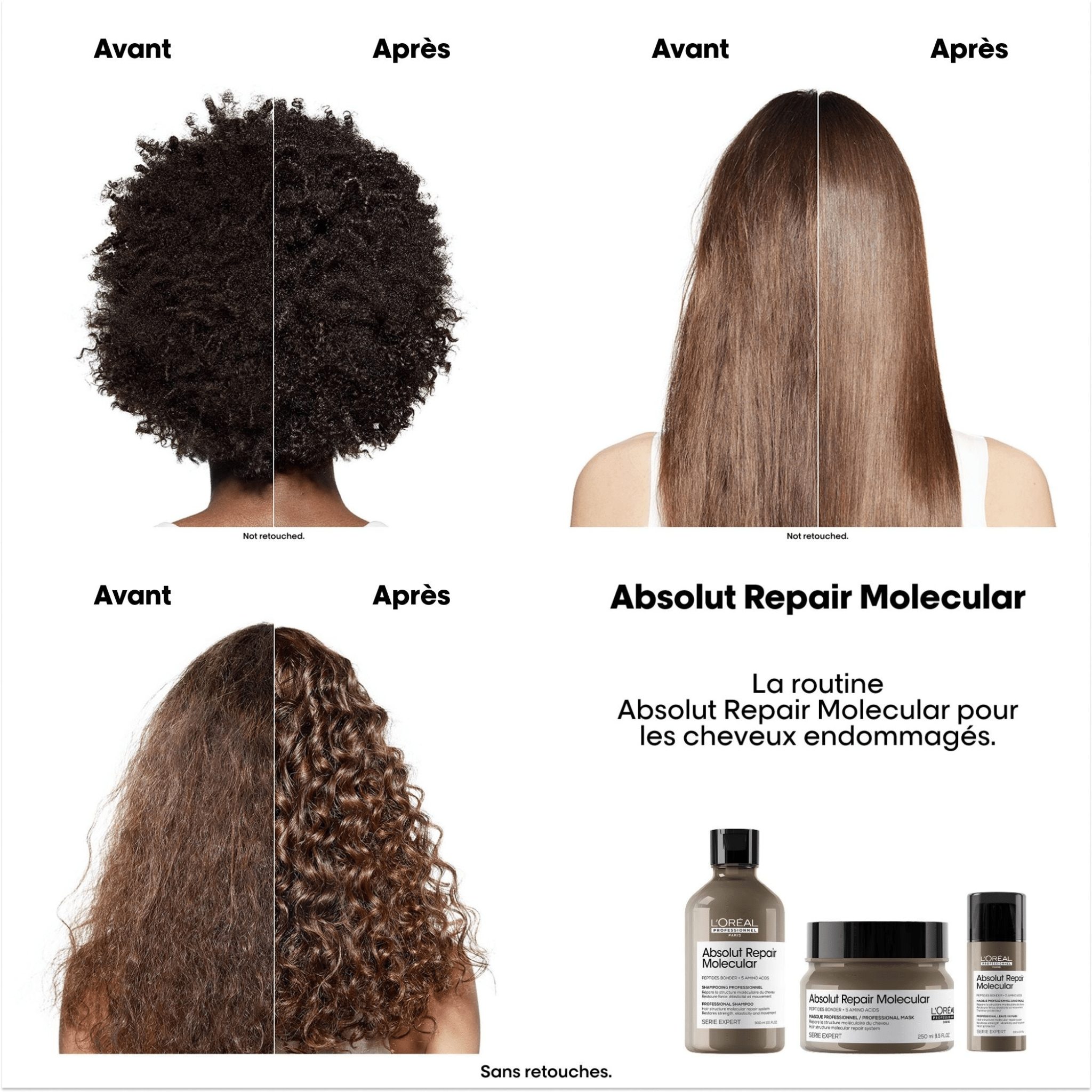 L'Oréal. Série Expert Shampoing Absolut Repair Molecular (Recharge) - 1000 ml - Concept C. Shop