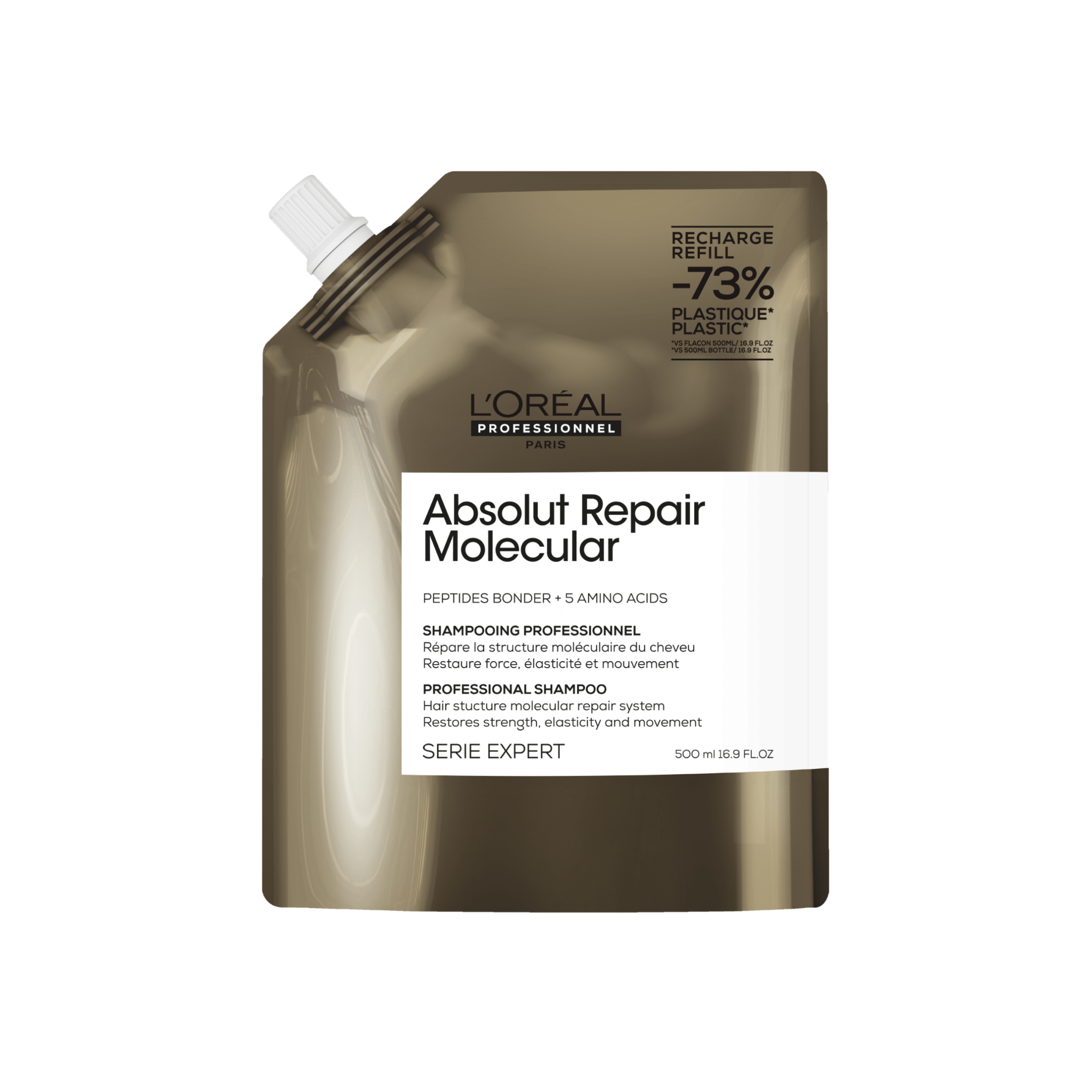 L'Oréal. Série Expert Shampoing Absolut Repair Molecular (Recharge) - 500 ml - Concept C. Shop