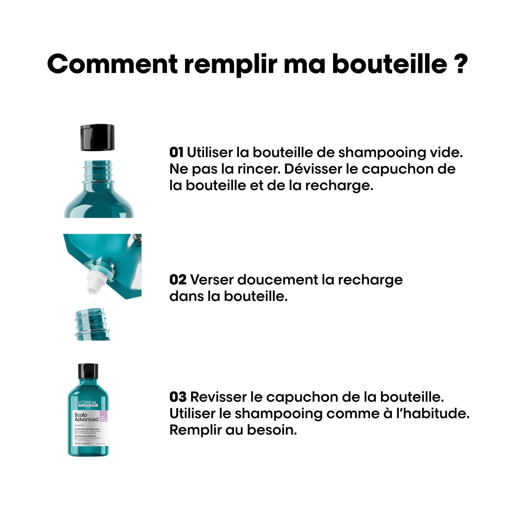 L'Oréal. Série Expert Shampoing Anti - Inconfort Scalp Advanced (Recharge) - 500 ml - Concept C. Shop