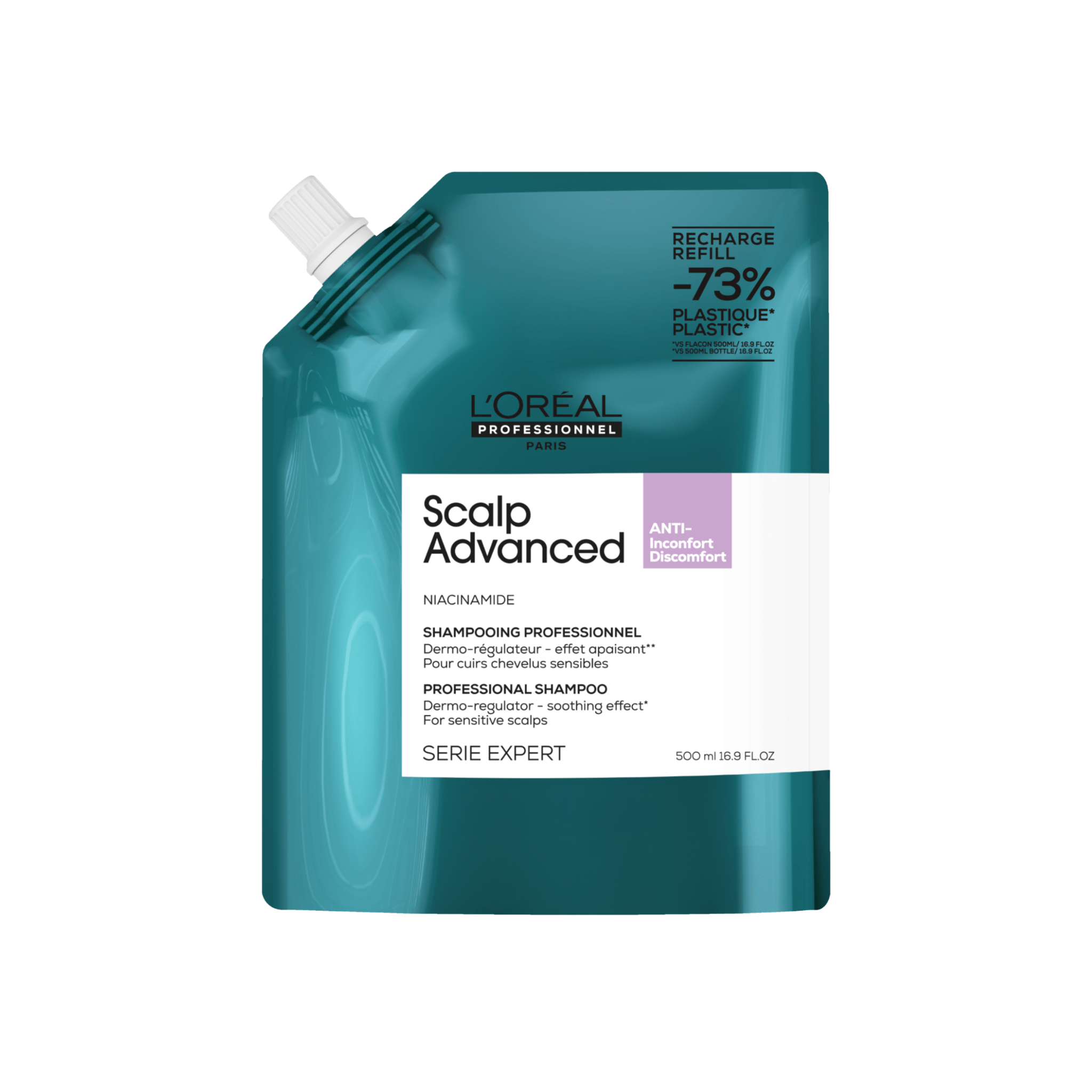 L'Oréal. Série Expert Shampoing Anti - Inconfort Scalp Advanced (Recharge) - 500 ml - Concept C. Shop