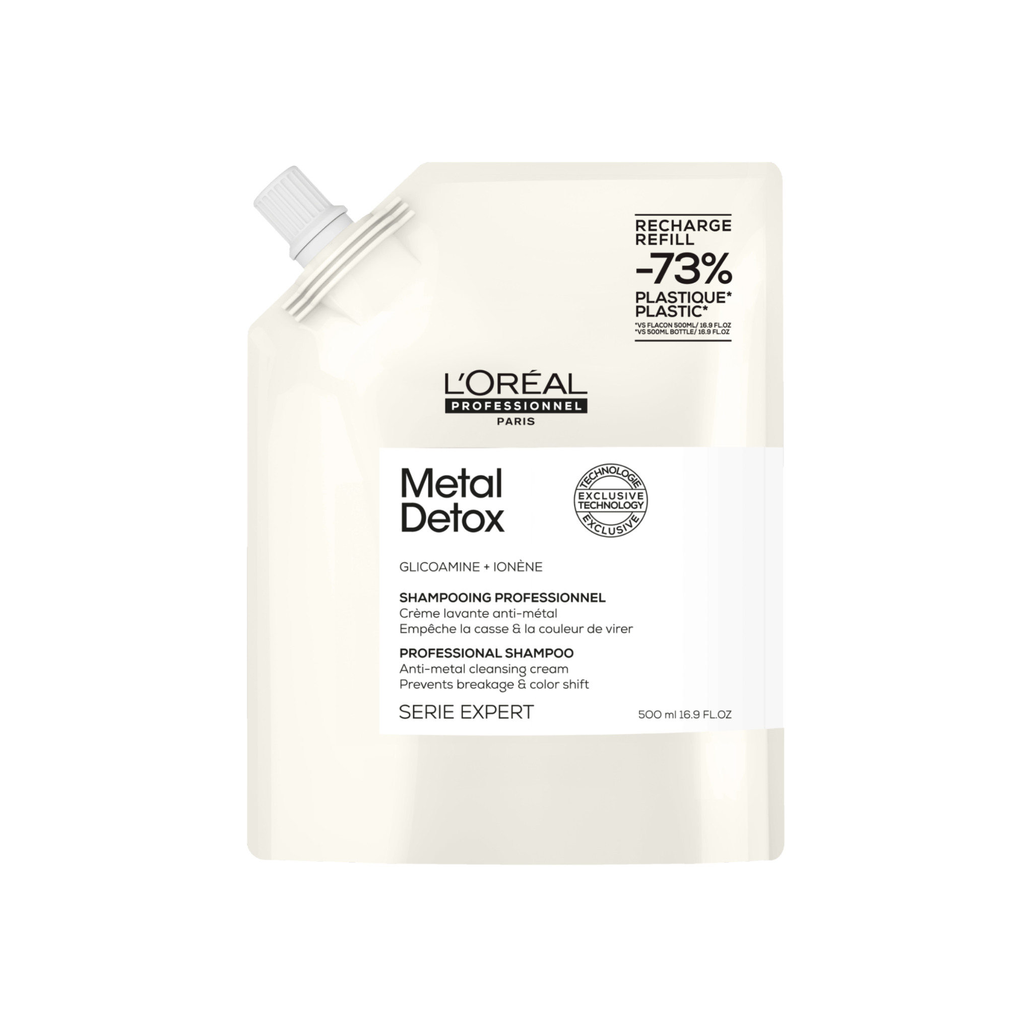 L'Oréal. Série Expert Shampoing - Crème Metal Detox (Recharge) - 500 ml - Concept C. Shop