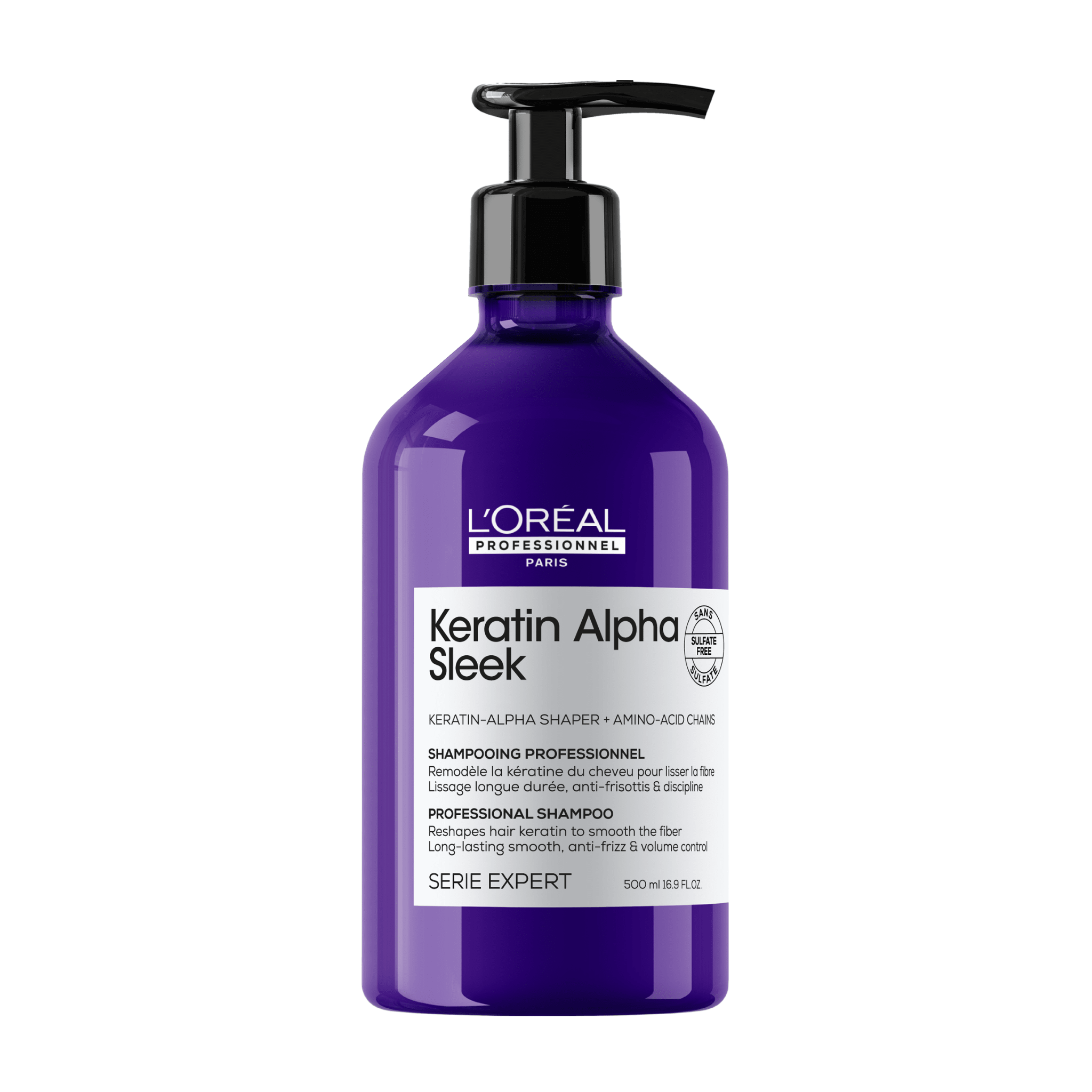 L'Oréal. Série Expert Shampoing Lissant Keratin Alpha Sleek - 500 ml - Concept C. Shop