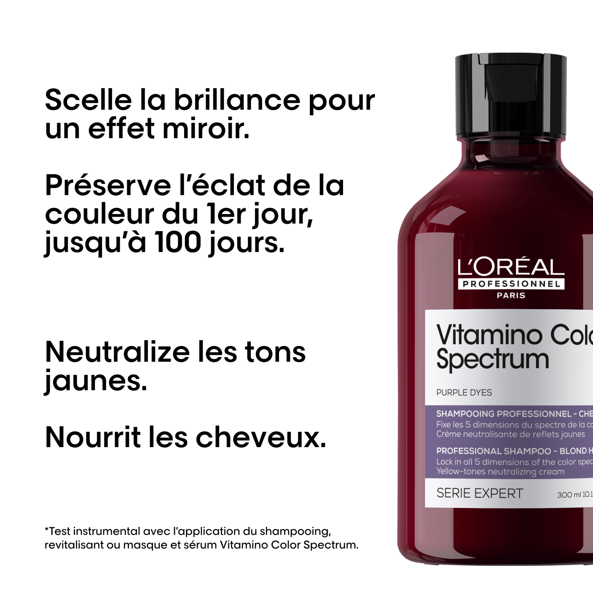 L'Oréal. Série Expert Shampoing Neutralisant Reflets Jaunes Vitamino Color Spectrum - 300 ml (Lancement 1er Mai) - Concept C. Shop