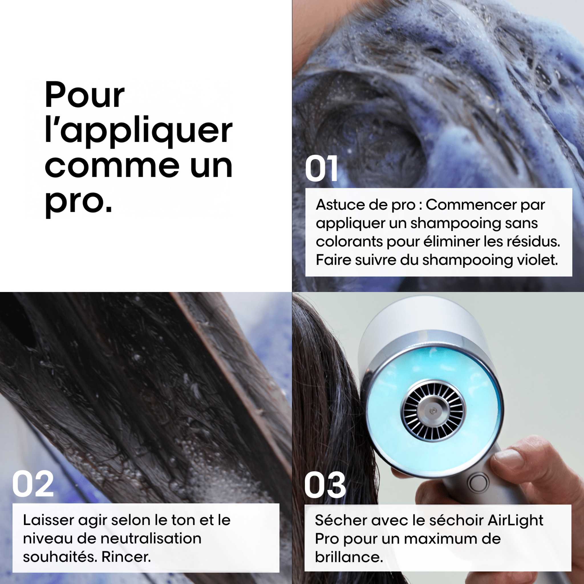 L'Oréal. Série Expert Shampoing Neutralisant Reflets Jaunes Vitamino Color Spectrum - 300 ml (Lancement 1er Mai) - Concept C. Shop