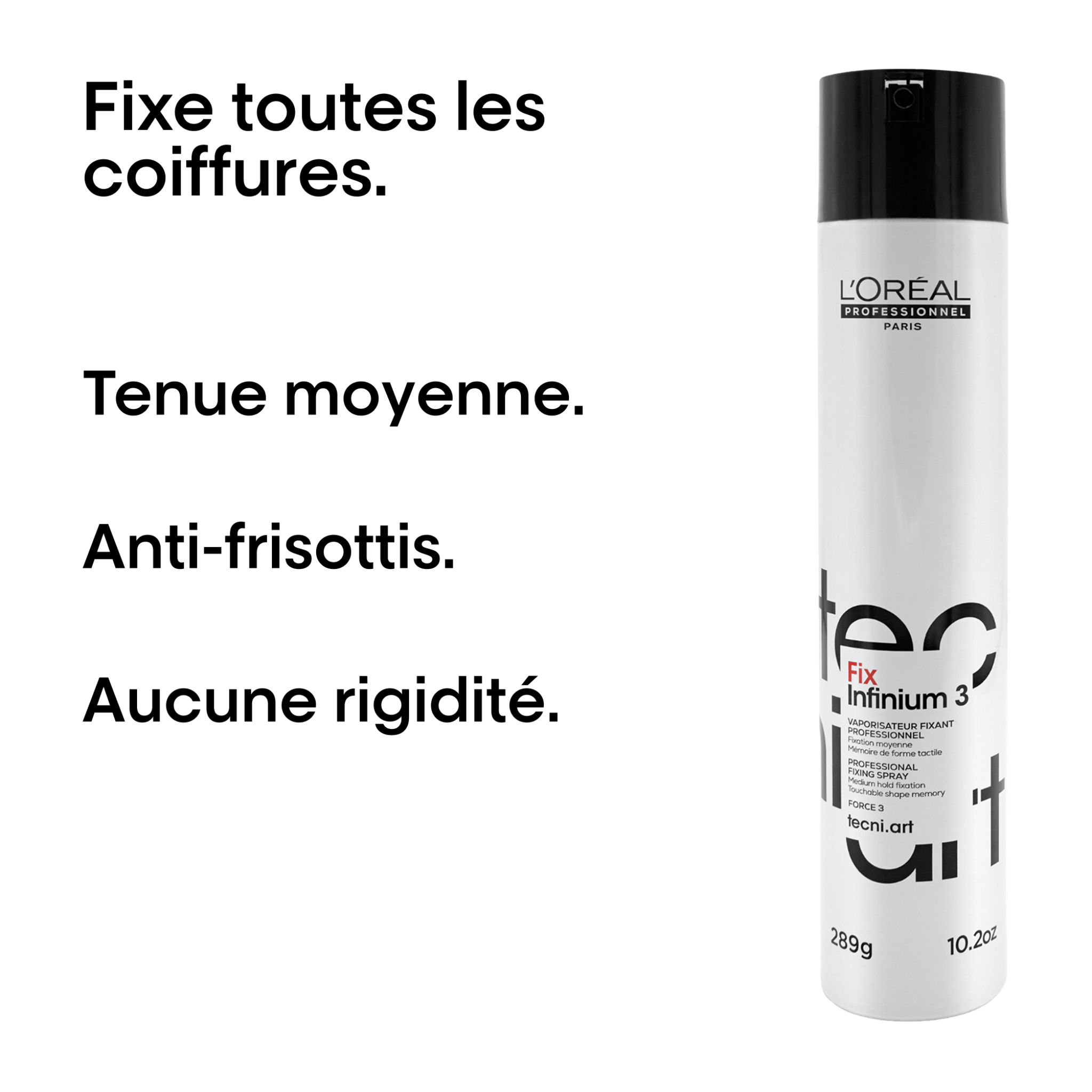 L'Oréal. Tecni.Art Fix Laque Tenue Moyenne Infinium 3 - 289 g - Concept C. Shop