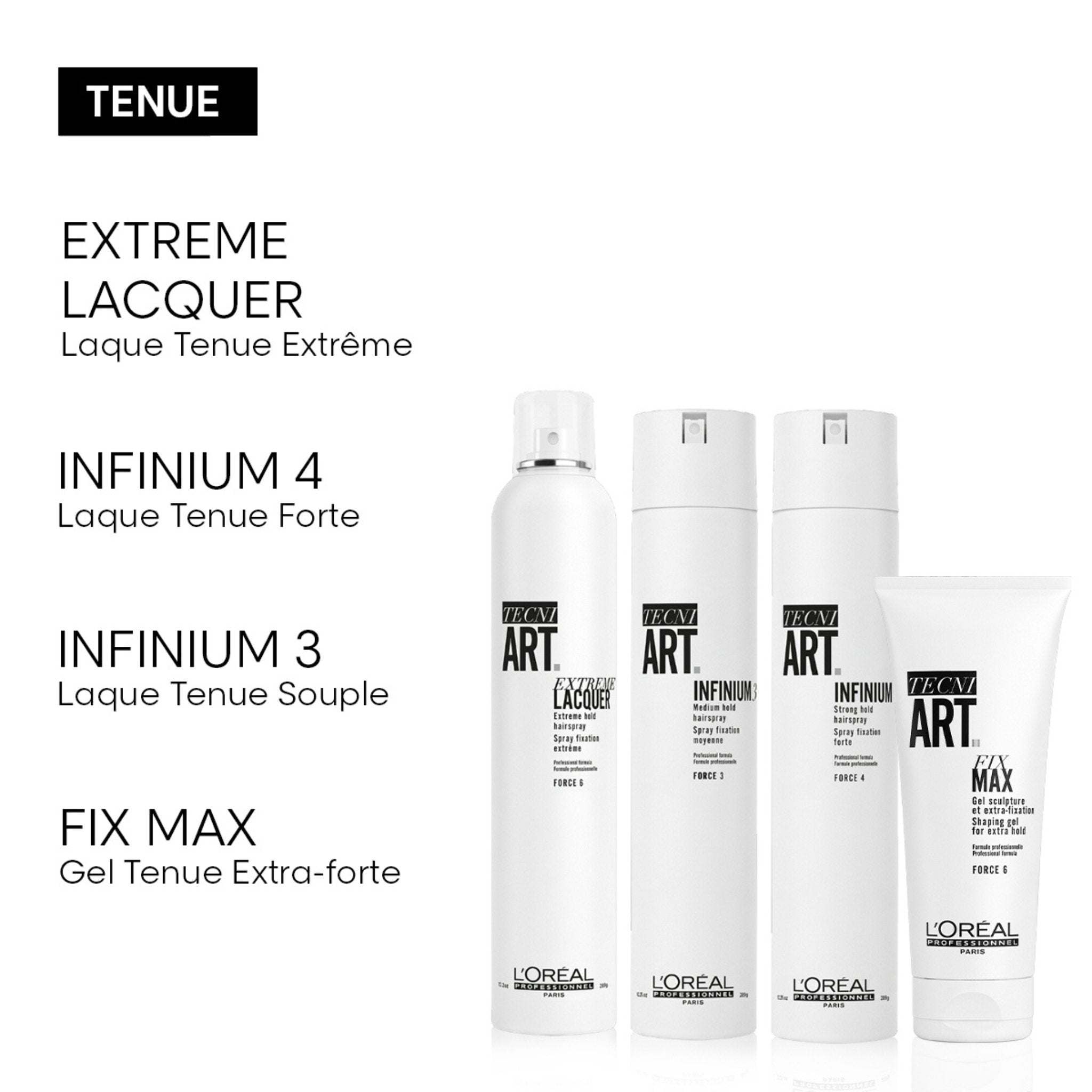 L'Oréal. Tecni.Art Laque Tenue Moyenne Infinium 3 - 289g Septembre 2024 - Concept C. Shop