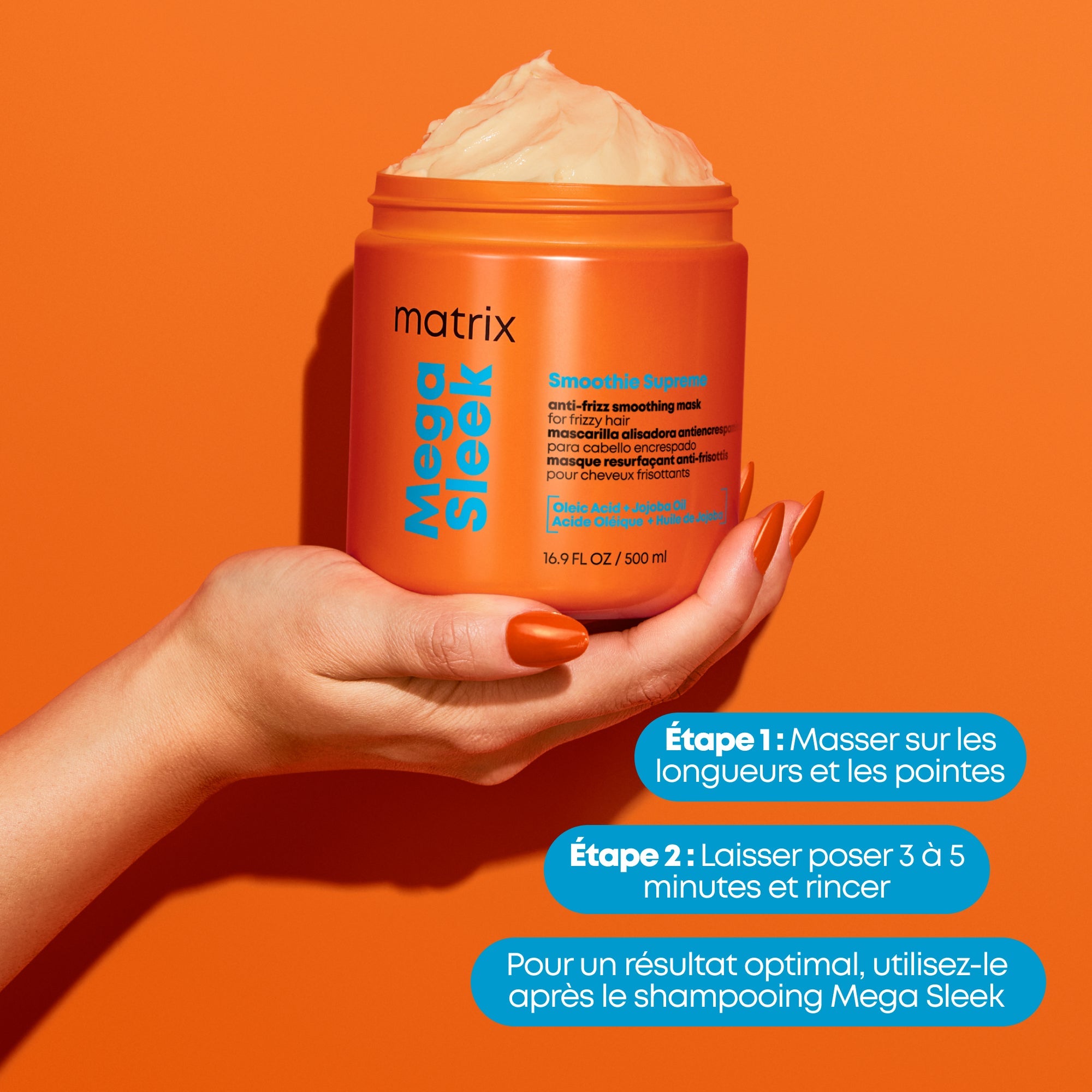 Matrix. Masque Resurfaçant Anti - Frisottis Smoothie Supreme Mega Sleek - 500 ml - Concept C. Shop