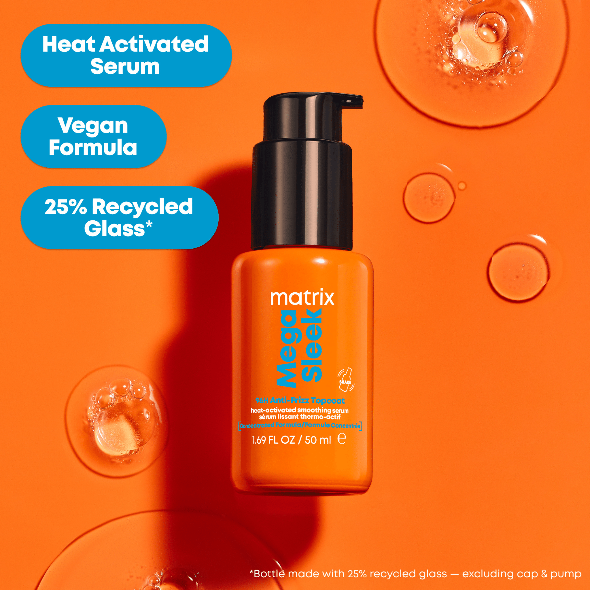 Matrix. Sérum Lissant Thermo - Actif 96H Anti - Frizz Topcoat Mega Sleek - 50 ml - Concept C. Shop