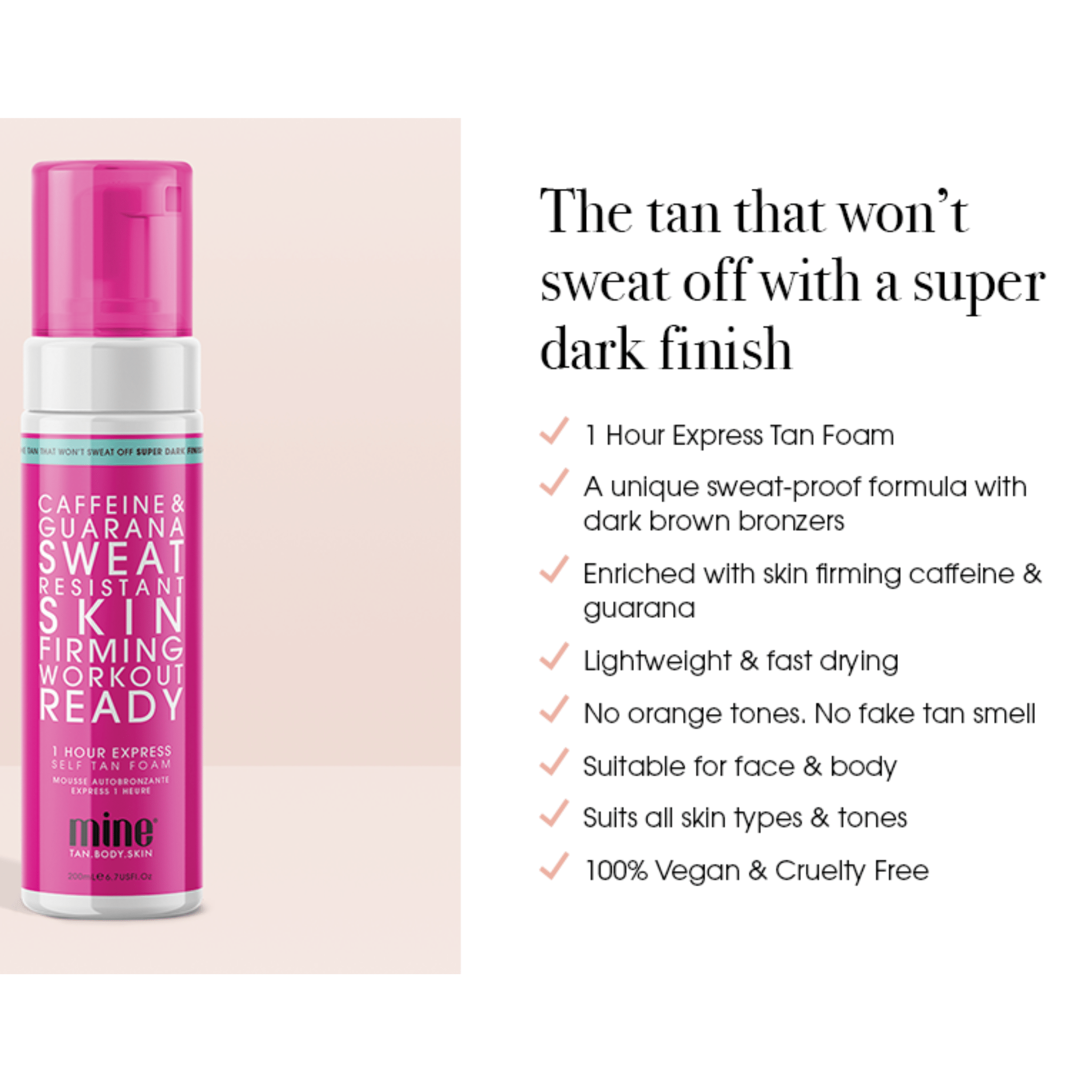 Minetan. Mousse Autobronzante Express Workout Ready - 200 ml - Concept C. Shop