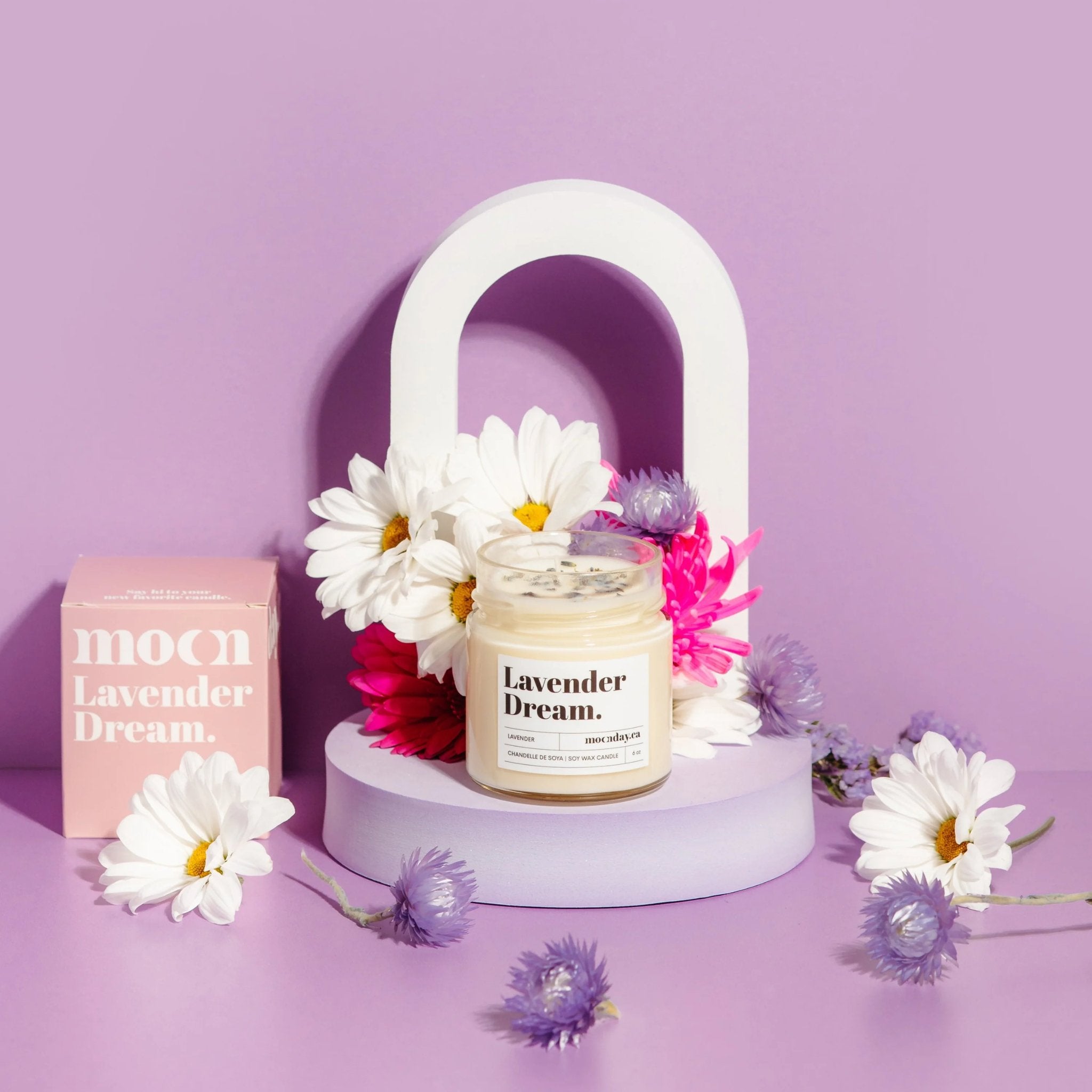 Moonday. Chandelle de Soya Lavender Dream - 186g / 45h - Concept C. Shop
