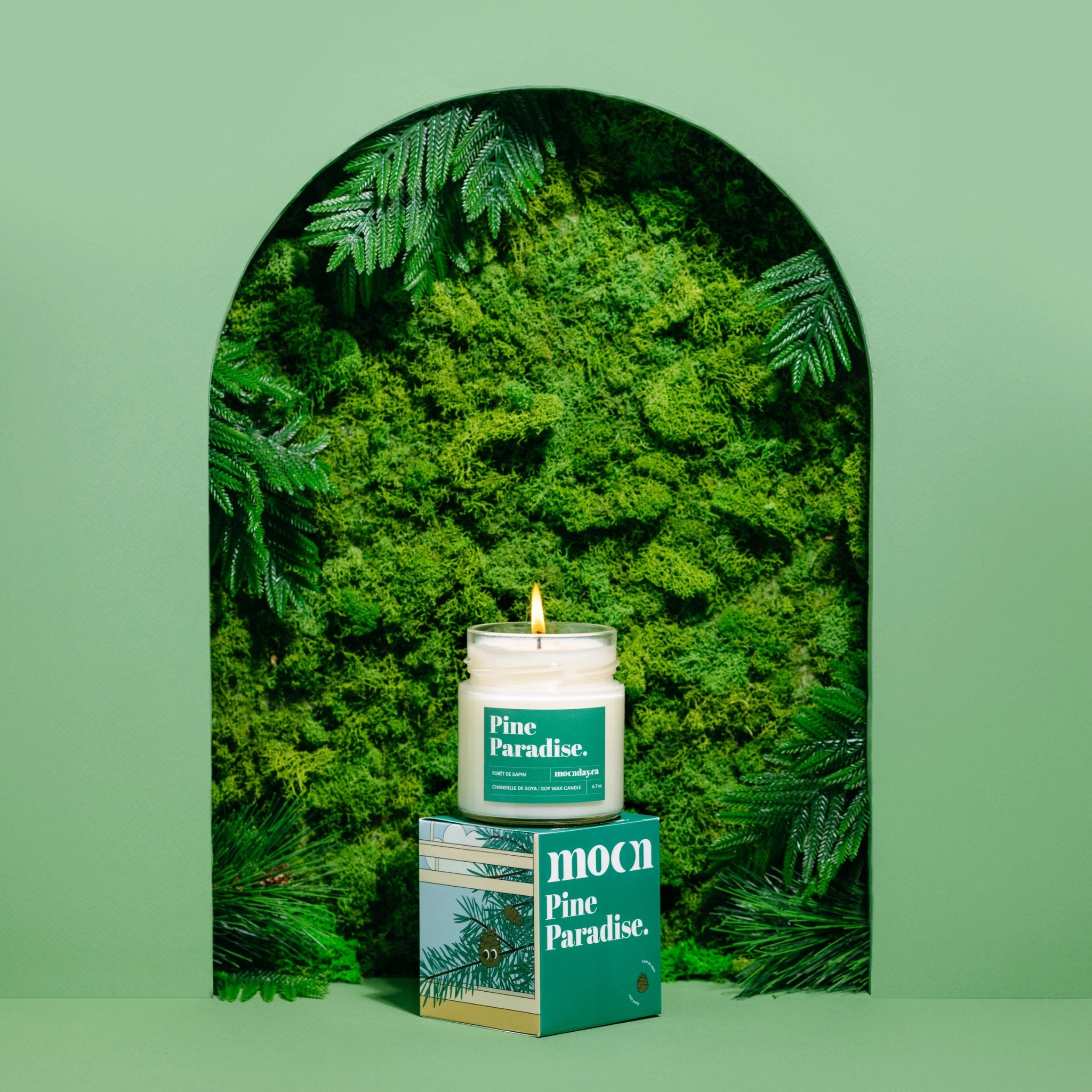 Moonday. Chandelle de Soya Pine Paradise - 190g / 45H - Concept C. Shop